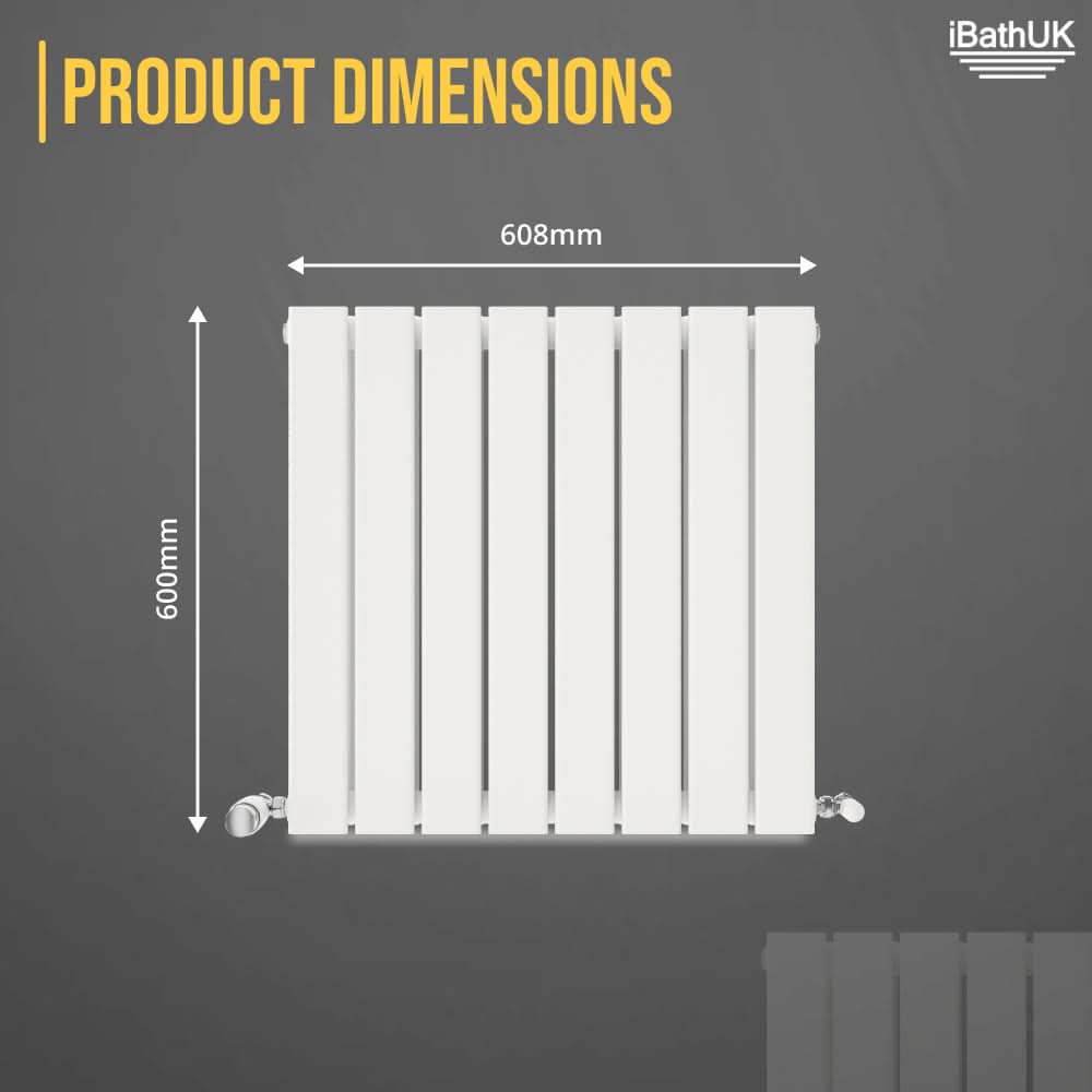 iBathUK Apex Horizontal Double Panel Slim Flat Radiator, Designer Radiator, UK Radiators, Slim Radiators