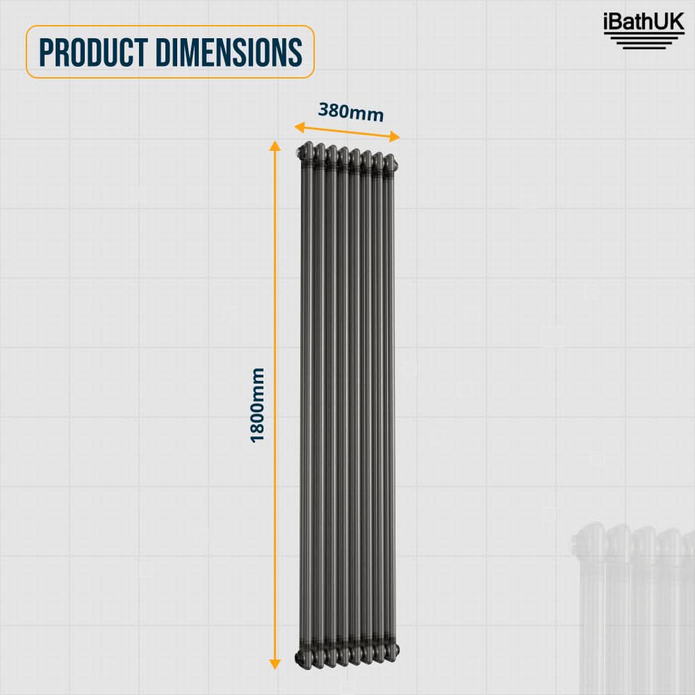 Helena MKII Column Vertical Radiator - Raw Metal