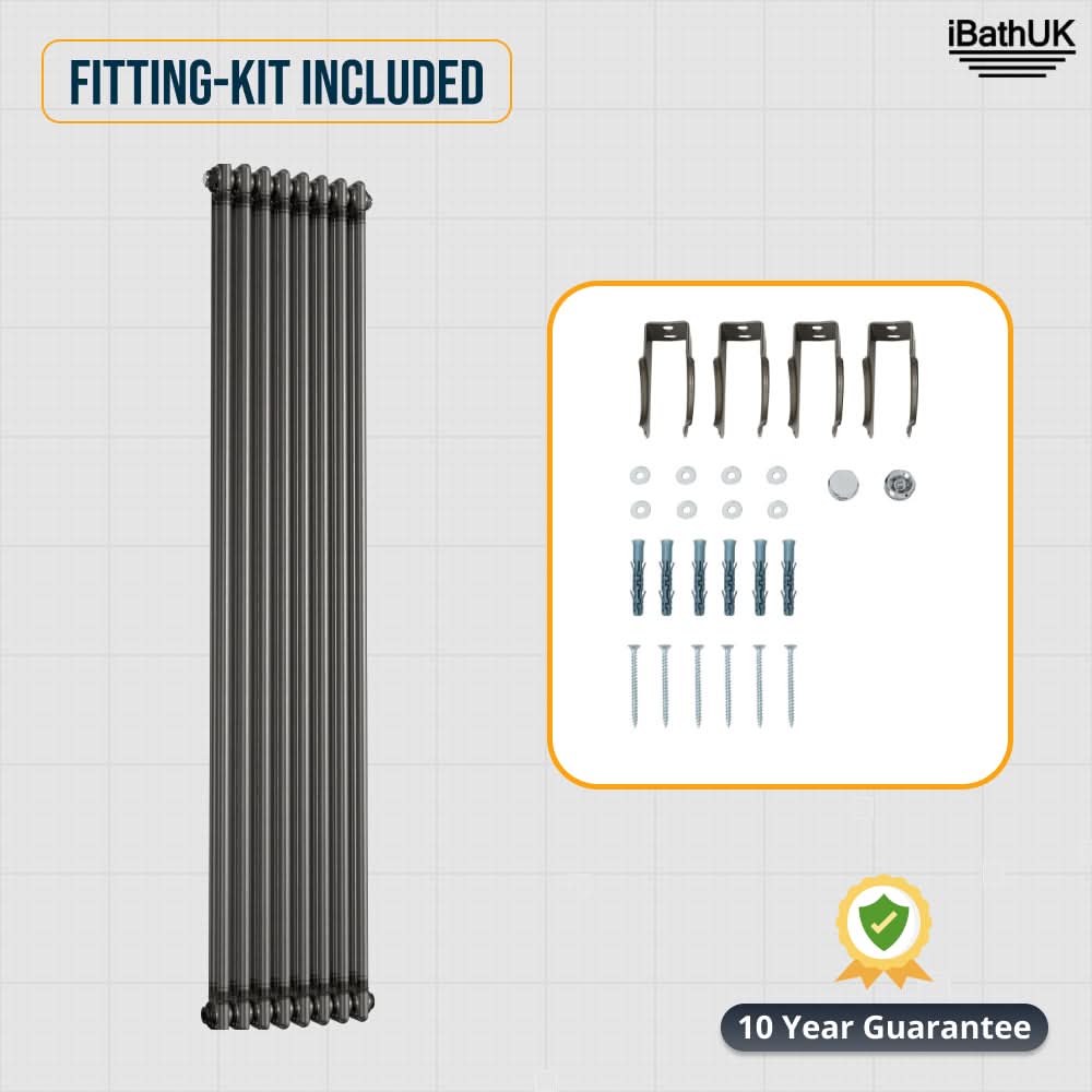 Helena MKII Column Vertical Radiator - Raw Metal