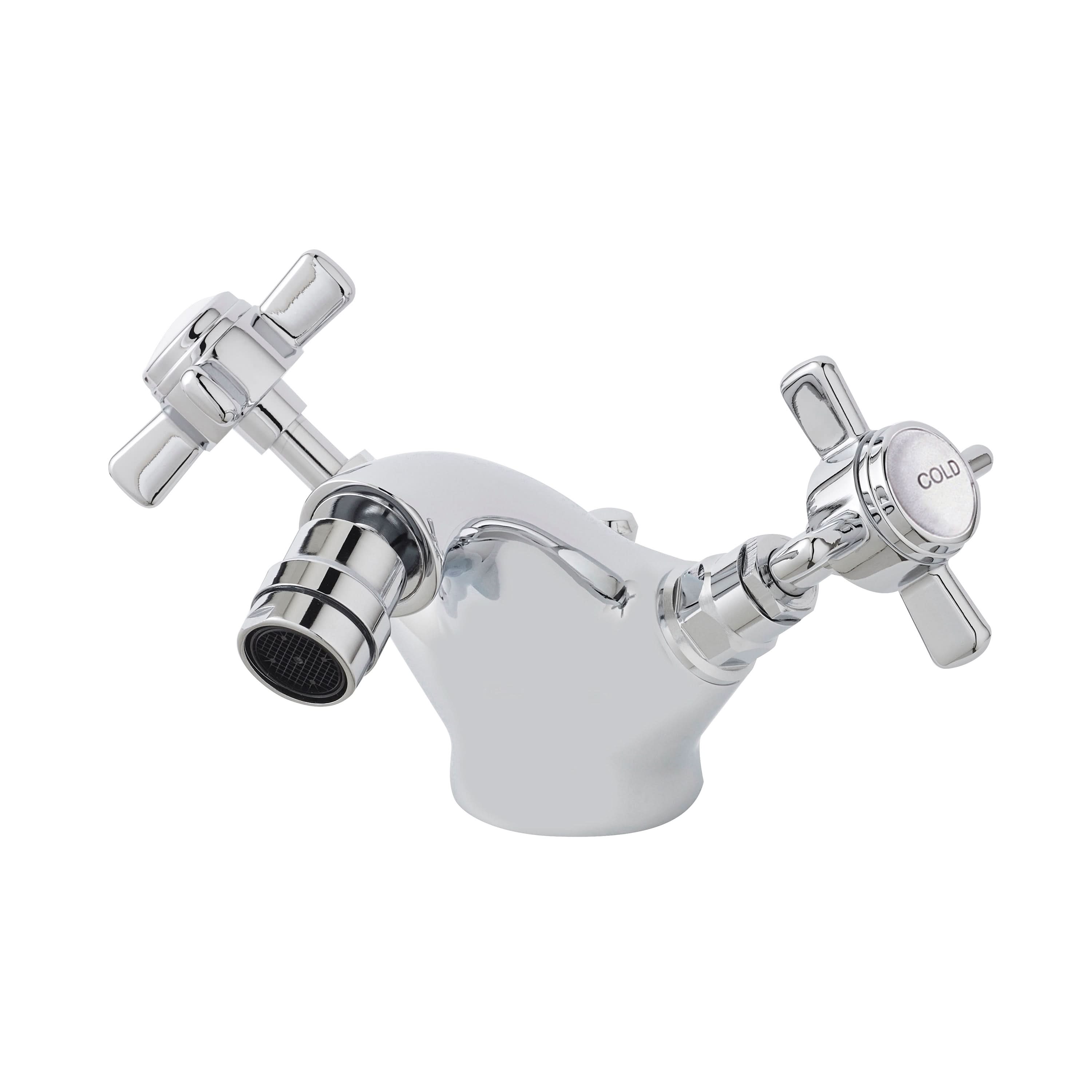 Nuie Beaumont Luxury Mono Bidet Mixer Tap With Pop Up Waste - Chrome