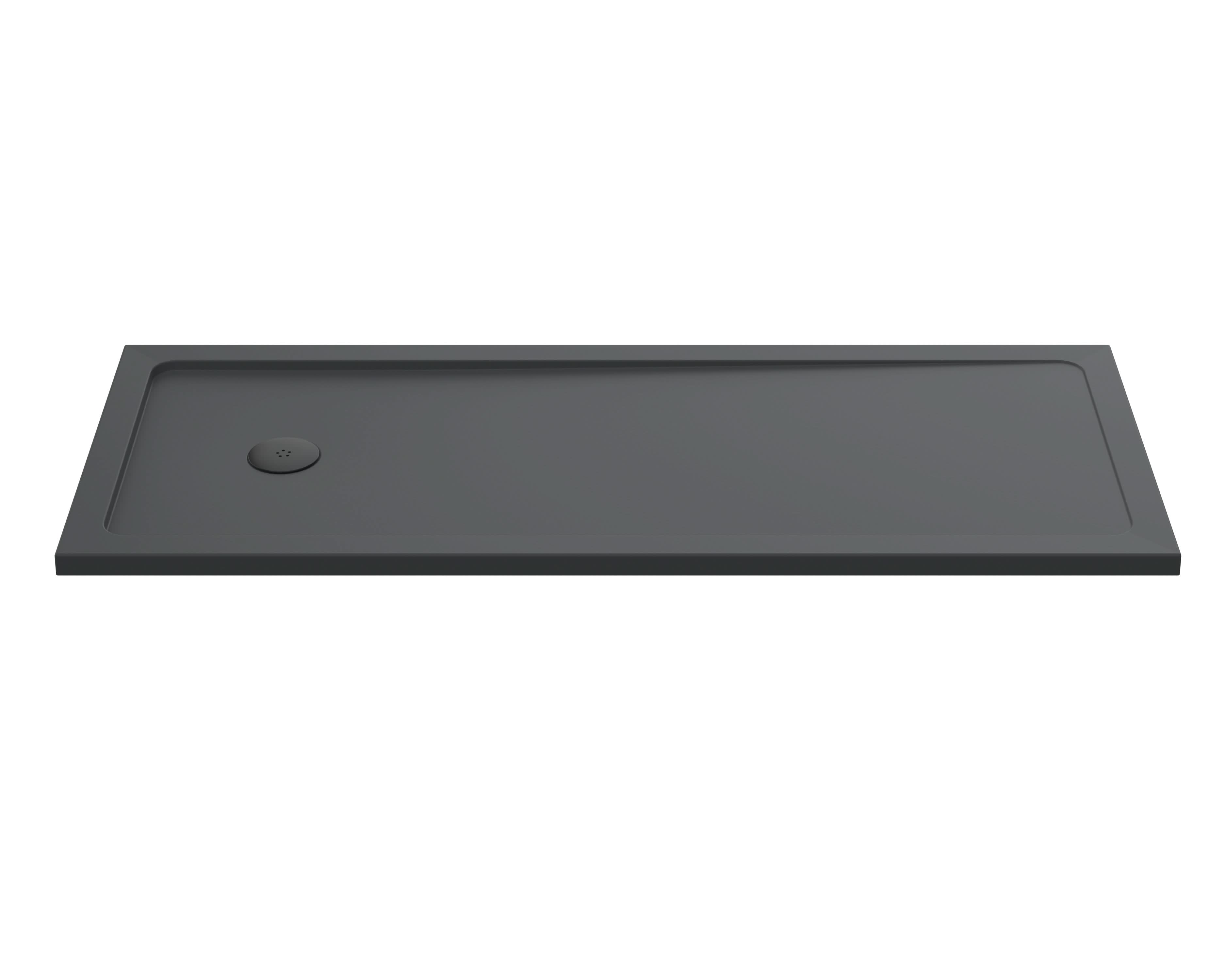 Nuie 1700mm x 700mm Bath Replacement Rectangular Shower Tray - Slate Grey