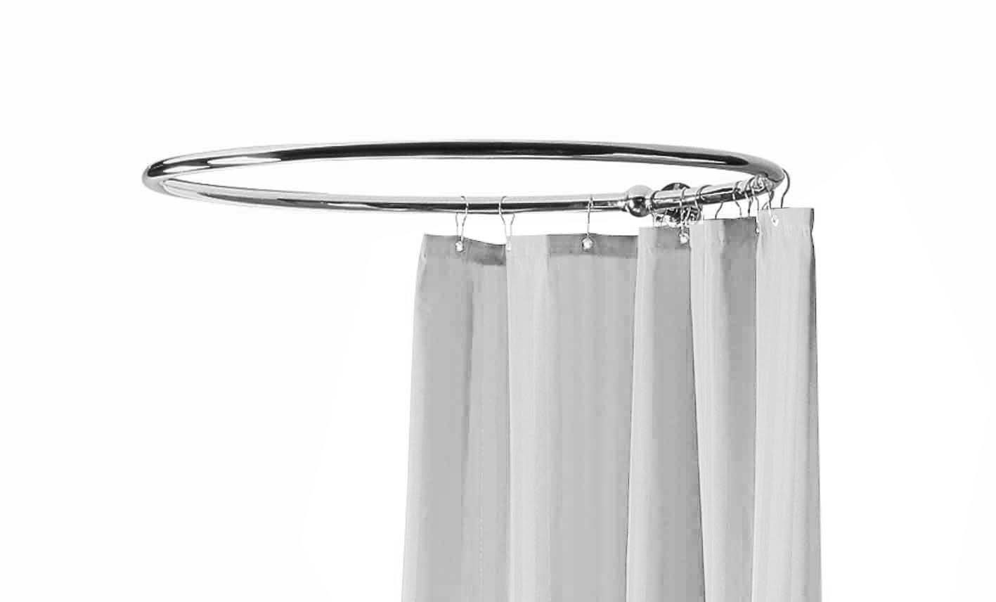 Nuie Traditional Round Shower Curtain Rail - Chrome