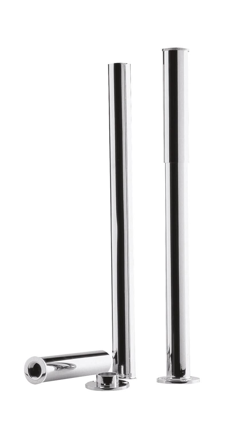 Nuie Bath Legs With Adjustable Shrouds - Chrome
