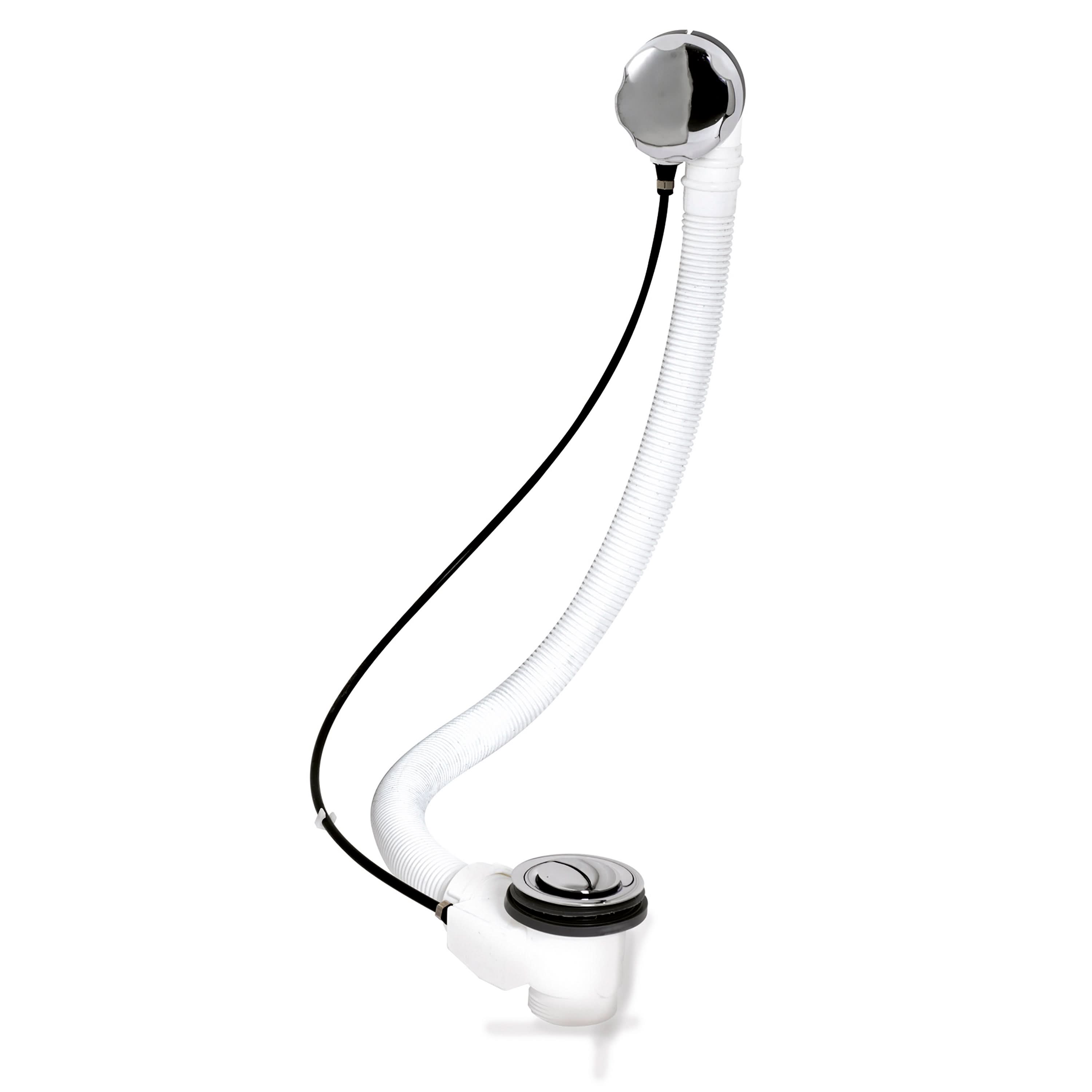 Nuie Modern Extended Bath Pop Up Waste With Overflow - Chrome
