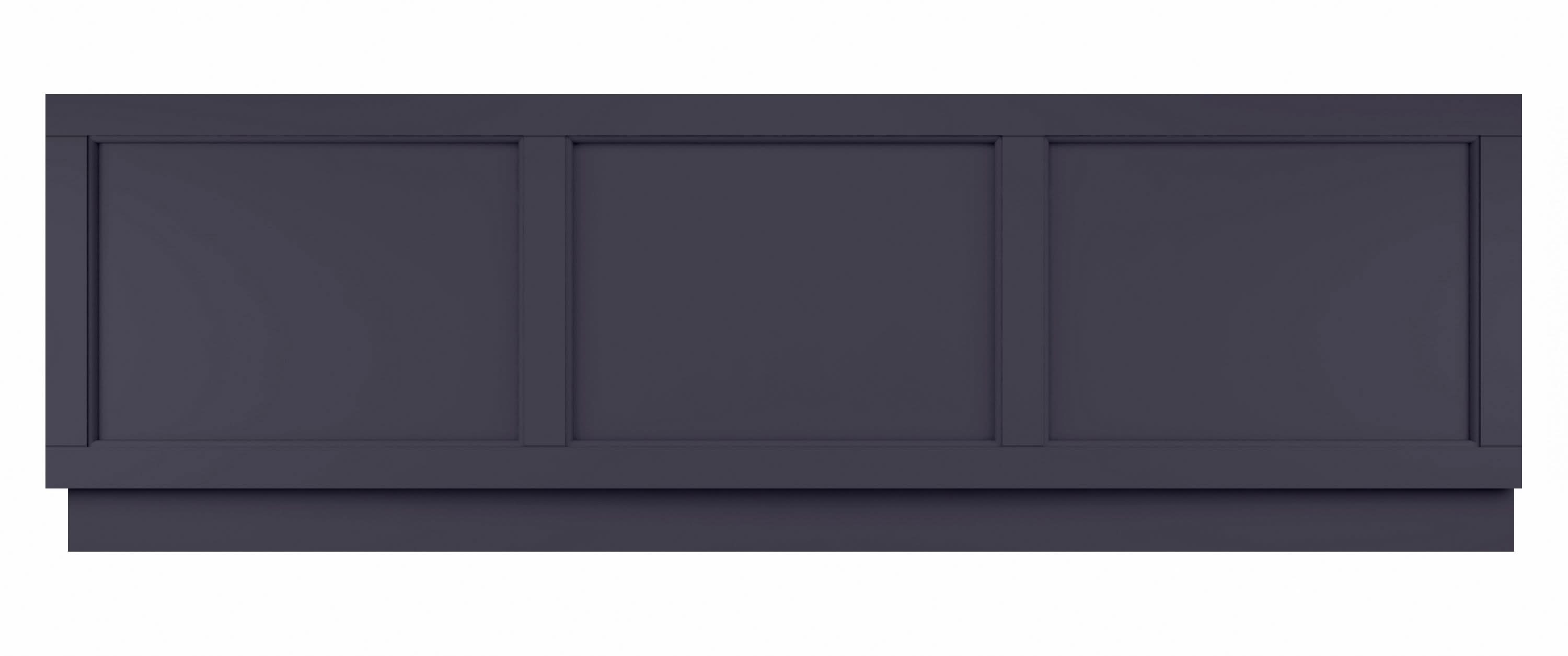 Old London Straight Front Bath Panel, Modern Bath Panel for Classic Straight Baths, Durable Bathroom Furniture Accessory in Smooth Woodgrain Twilight Blue Finish, 1700mm