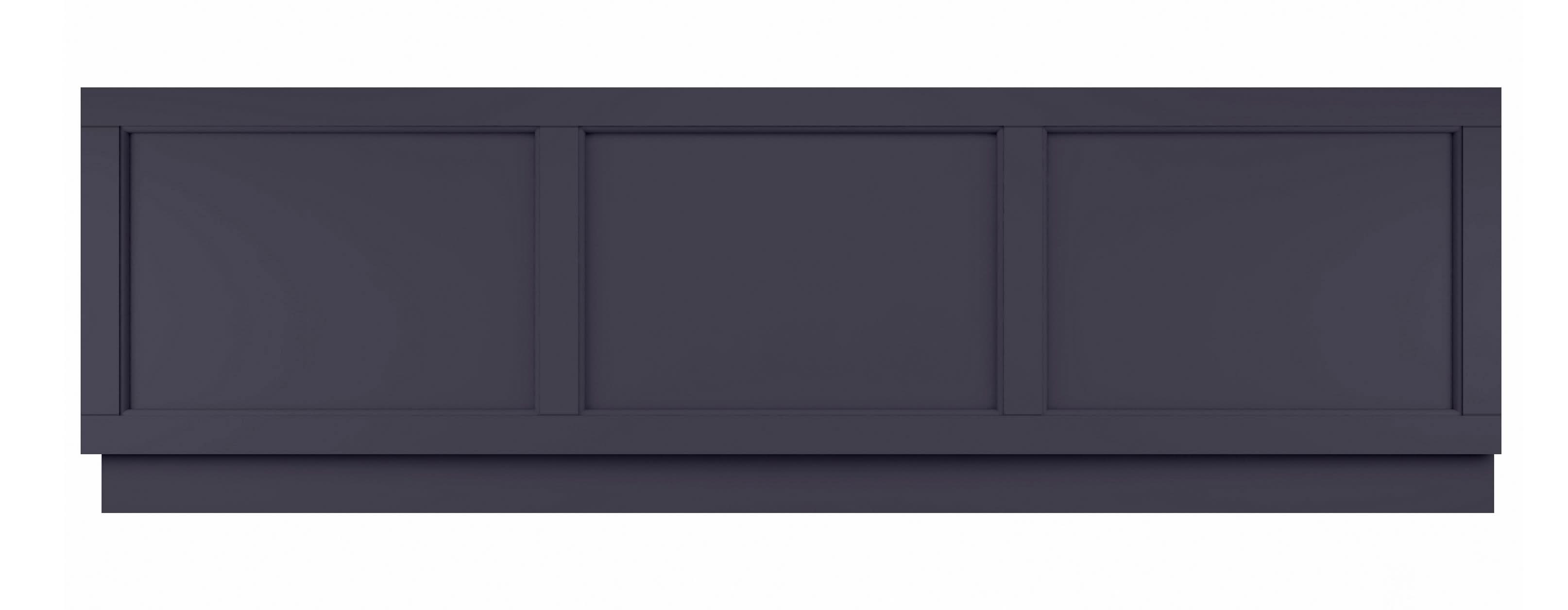 Old London Straight Front Bath Panel, Modern Bath Panel for Classic Straight Baths, Durable Bathroom Furniture Accessory in Smooth Woodgrain Twilight Blue Finish, 1800mm