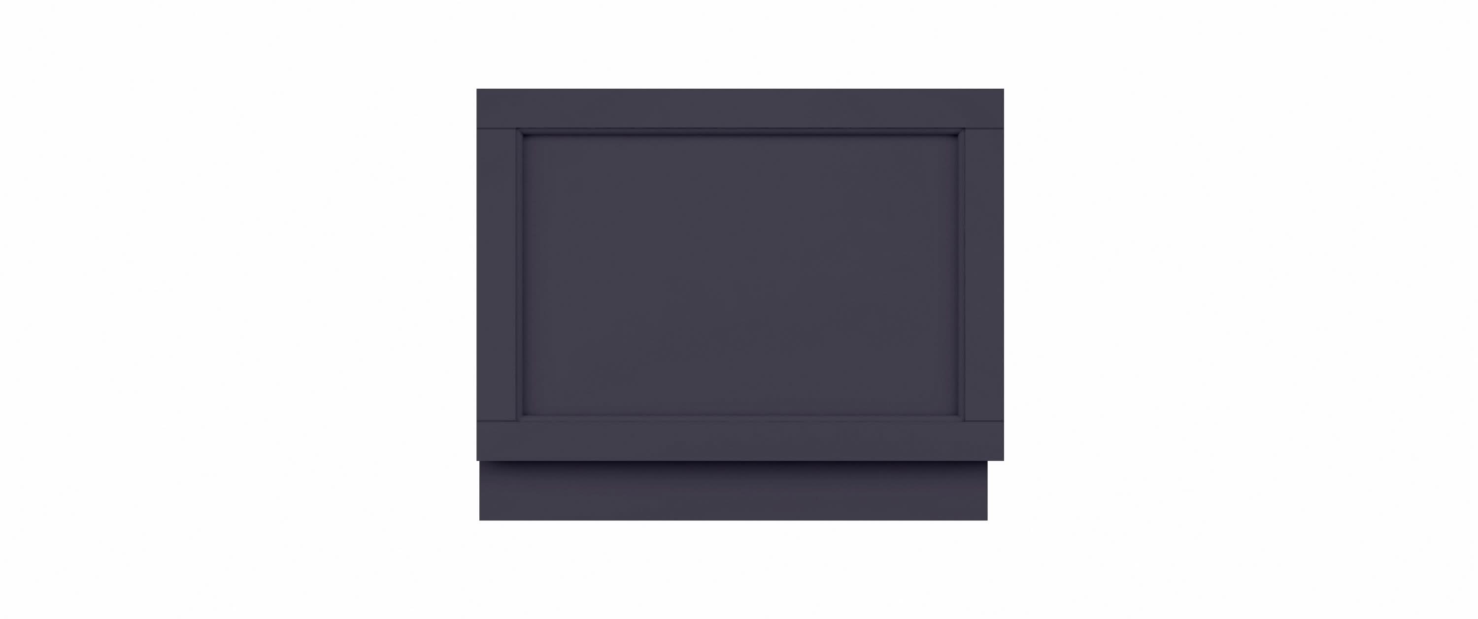 Old London Straight End Bath Panel, Modern Bath Panel for Classic Straight Baths, Durable Bathroom Furniture Accessory in Smooth Woodgrain Twilight Blue Finish, 700mm