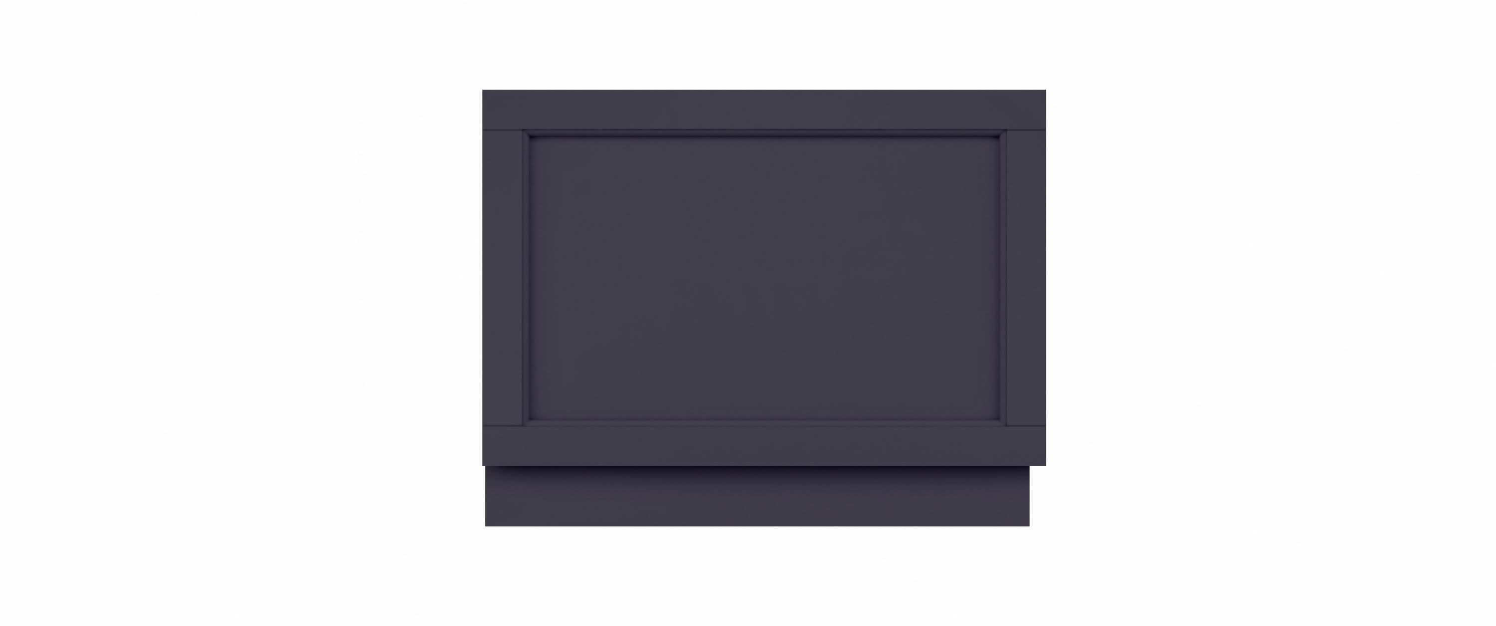 Old London Straight End Bath Panel, Modern Bath Panel for Classic Straight Baths, Durable Bathroom Furniture Accessory in Smooth Woodgrain Twilight Blue Finish, 750mm