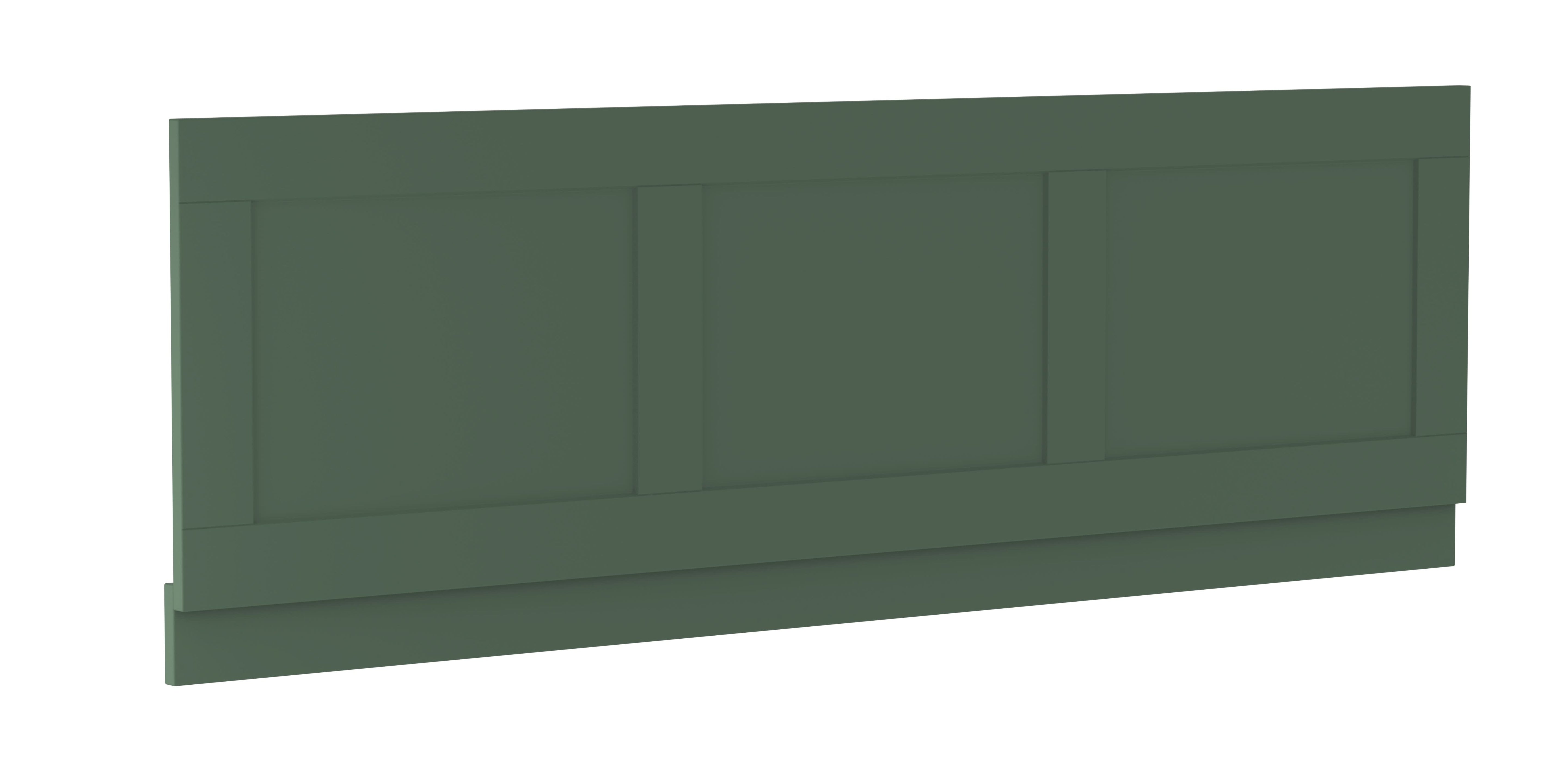 Old London Straight Front Bath Panel, Modern Bath Panel for Classic Straight Baths, Durable Bathroom Furniture Accessory in Smooth Woodgrain Hunter Green Finish, 1700mm