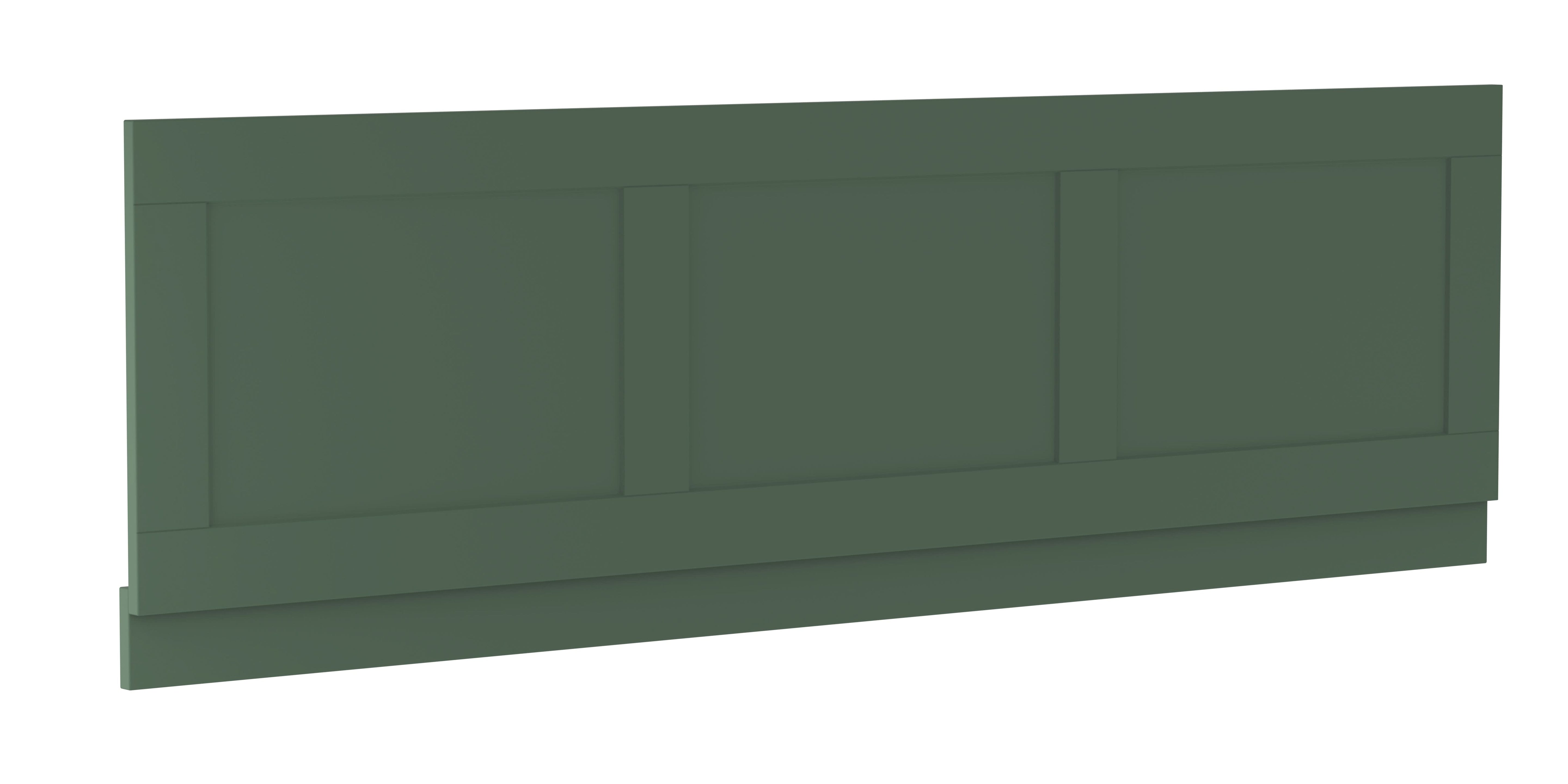 Old London Straight Front Bath Panel, Modern Bath Panel for Classic Straight Baths, Durable Bathroom Furniture Accessory in Smooth Woodgrain Hunter Green Finish, 1800mm