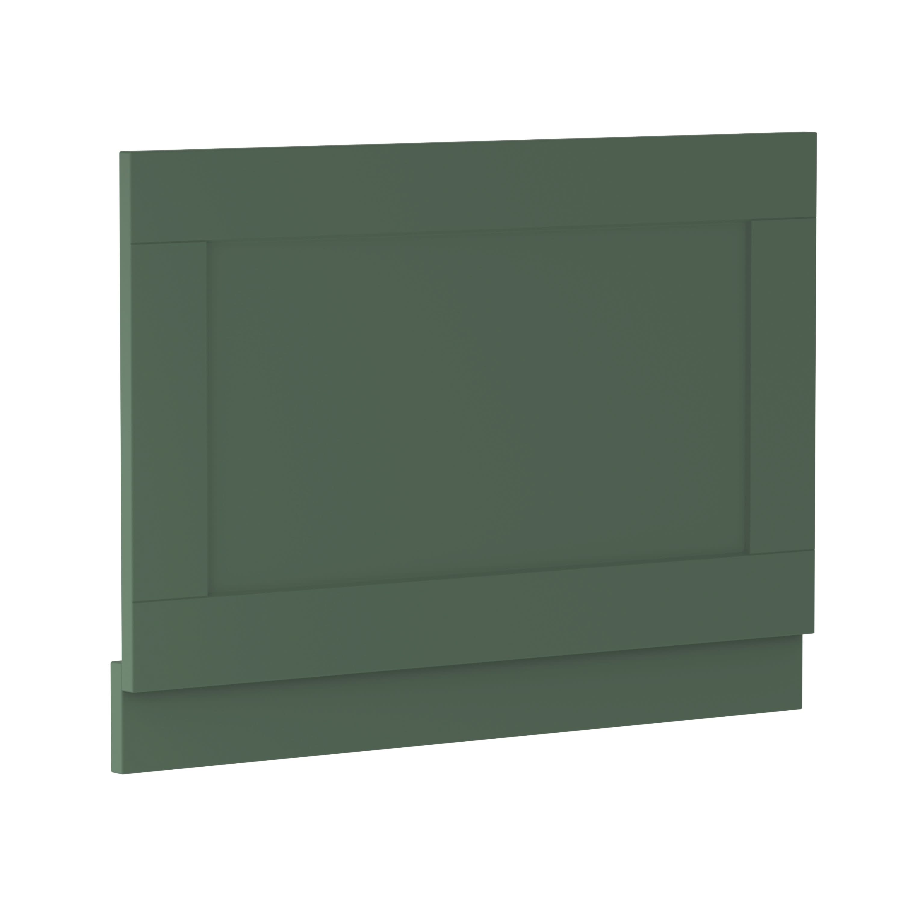 Old London Straight End Bath Panel, Modern Bath Panel for Classic Straight Baths, Durable Bathroom Furniture Accessory in Smooth Woodgrain Hunter Green Finish, 800mm