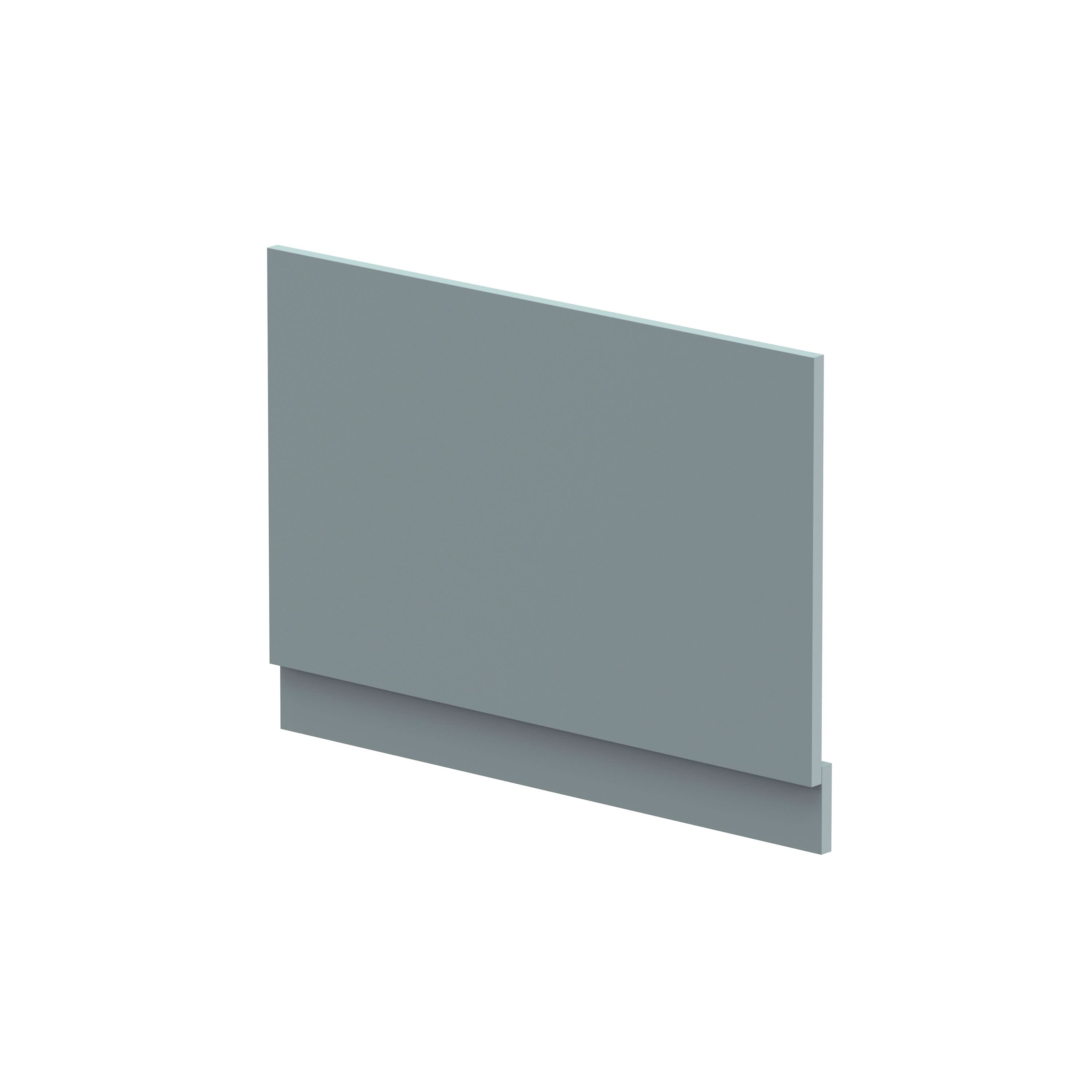 Hudson Reed Straight Baths End Bath Panel and Plinth, Durable Flat Pack Construction for Modern Bathroom Wall Panels in Coastal Grey Woodgrain Finish, 800mm