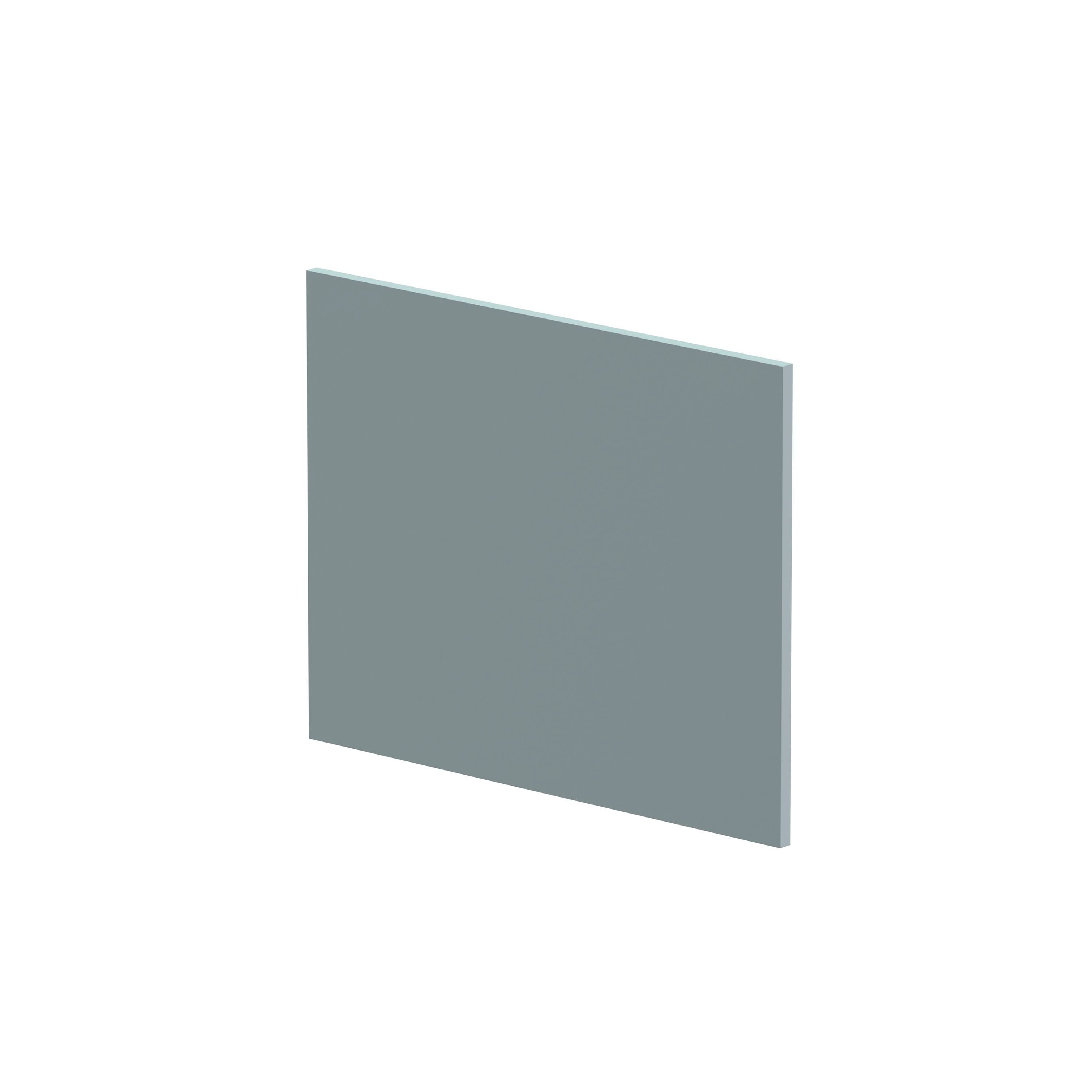 Hudson Reed Square Shower Bath End Panel, Stylish Bath Panel for Square Shower Baths, Durable Bathroom Accessory in Coastal Grey Woodgrain Finish, 680mm x 520mm
