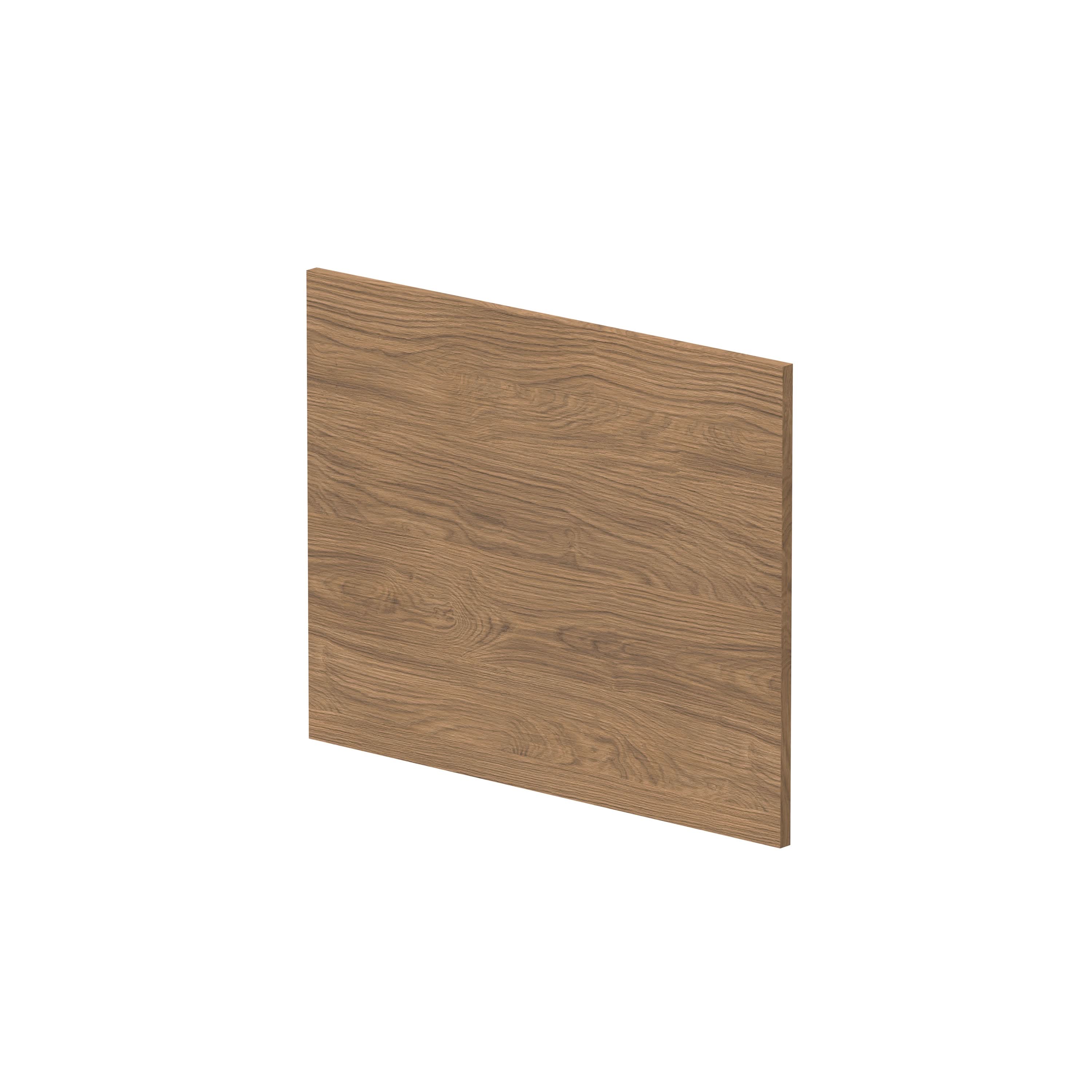 Hudson Reed Square Shower Bath End Panel, Stylish Bath Panel for Square Shower Baths, Durable Bathroom Accessory in Antique Oak Woodgrain Finish, 680mm x 520mm