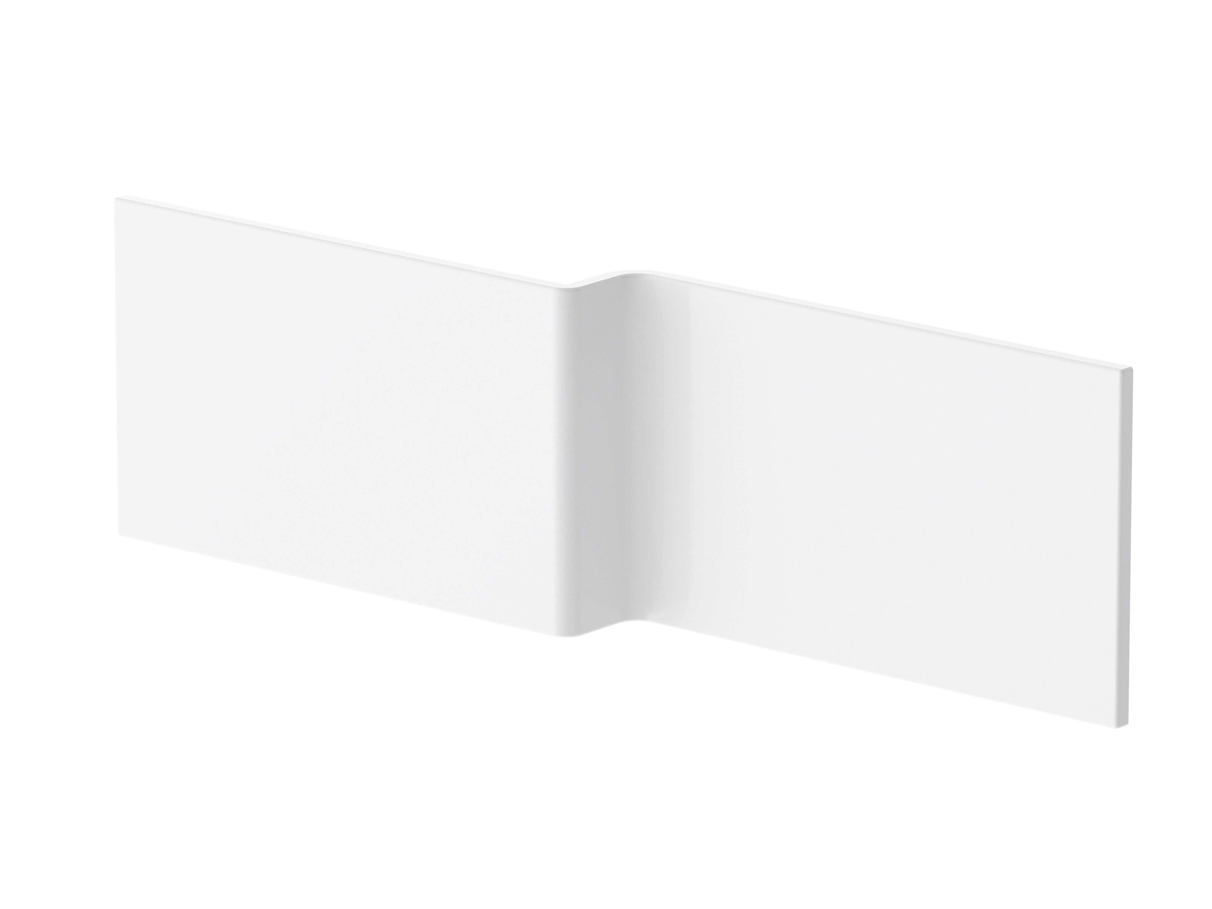 Nuie Front Bath Panel for Square Shower Baths, Durable Acrylic Build Front Wall Panels for Modern Bathrooms in Premium Gloss White Finish, 1800mm