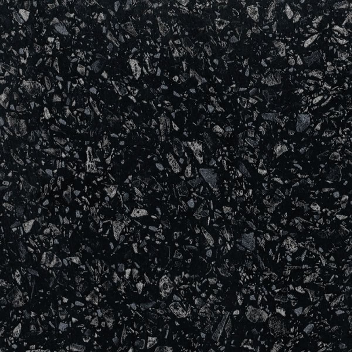 Hudson Reed Fusion Fitted Laminate Worktop, Laminated Stone Worktops for Vanity Units in Black Astral Quartz Finish, 2000 x 365mm