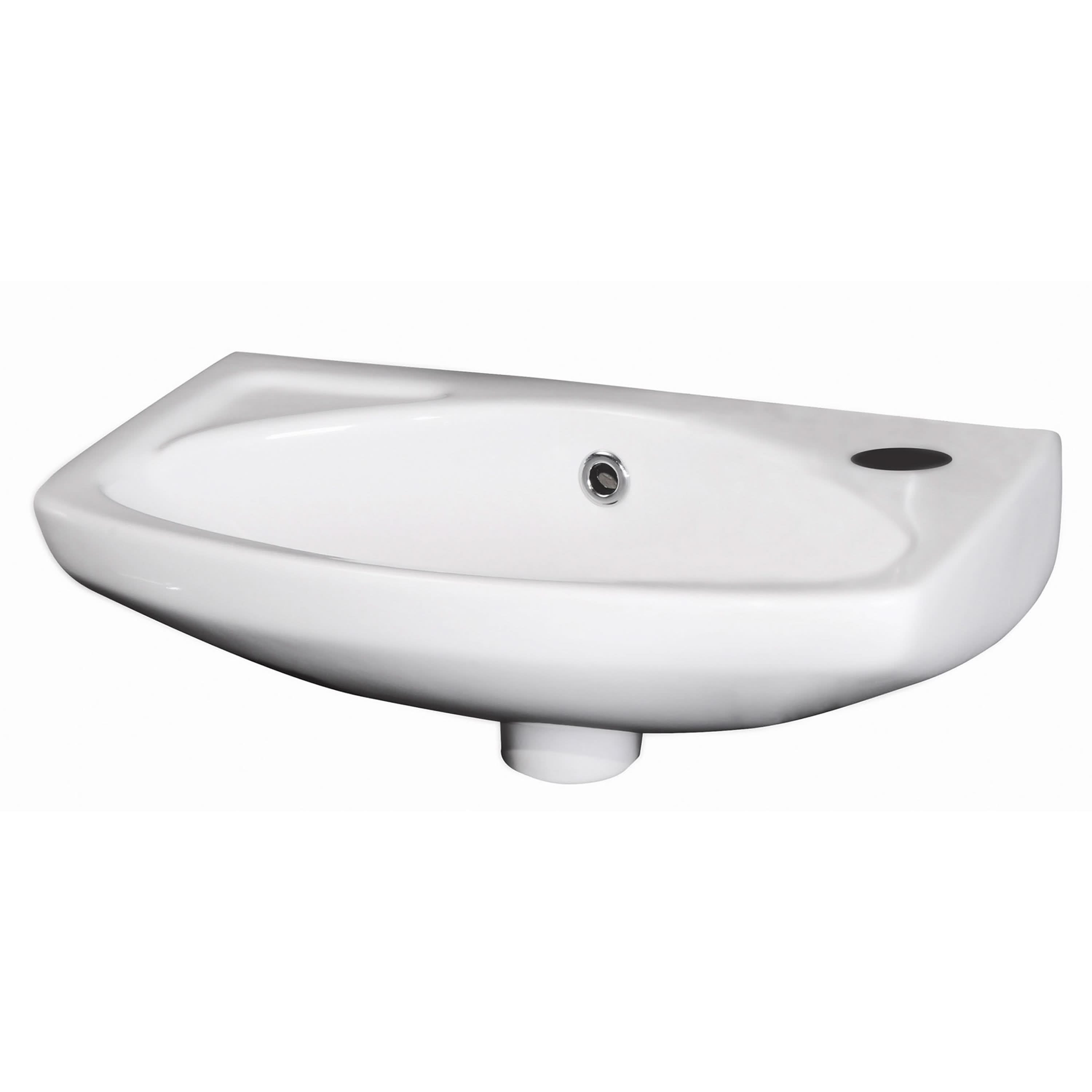 Nuie Melbourne Square 450mm Wall Hung Cloakroom Basin - 1 TH - White