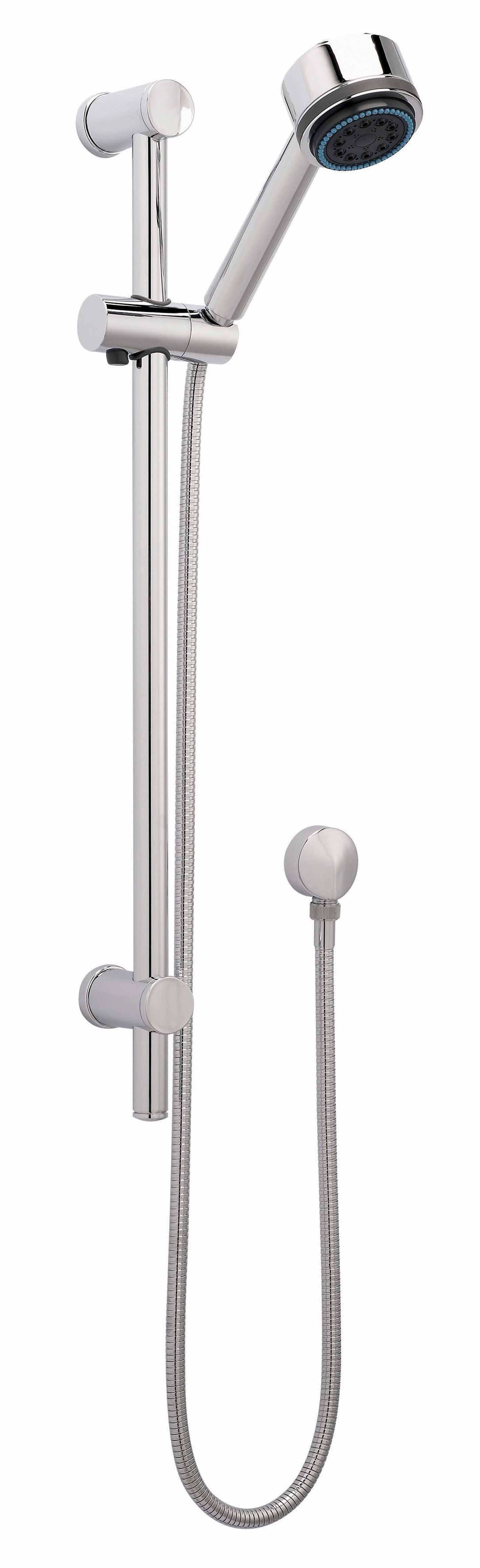 Nuie Round Shower Slider Rail Kit - Chrome