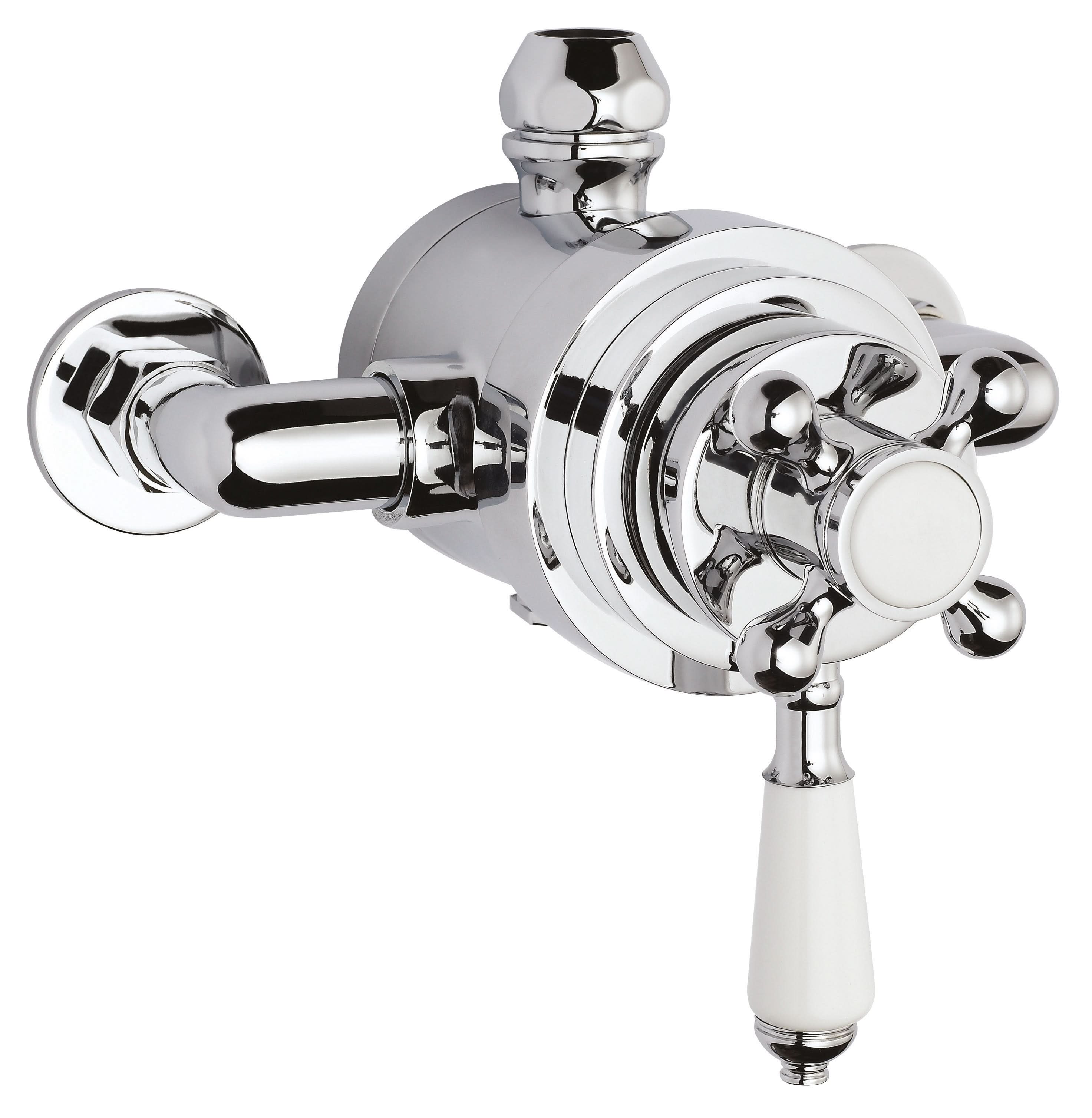Nuie Victorian Concentric Dual Handle Exposed Shower Valve - Chrome