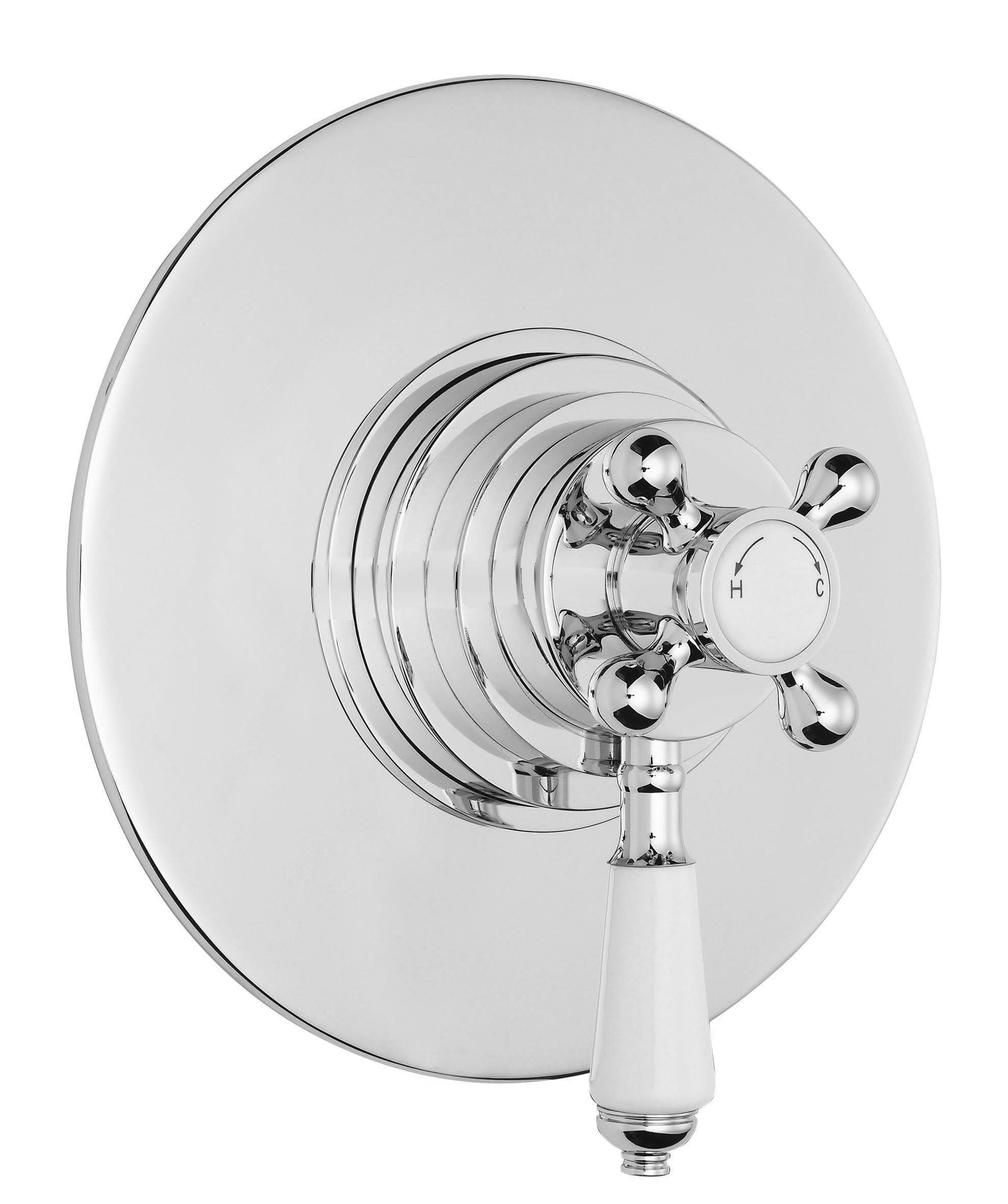 Nuie Victorian Dual Handle Concealed Shower Valve - Chrome