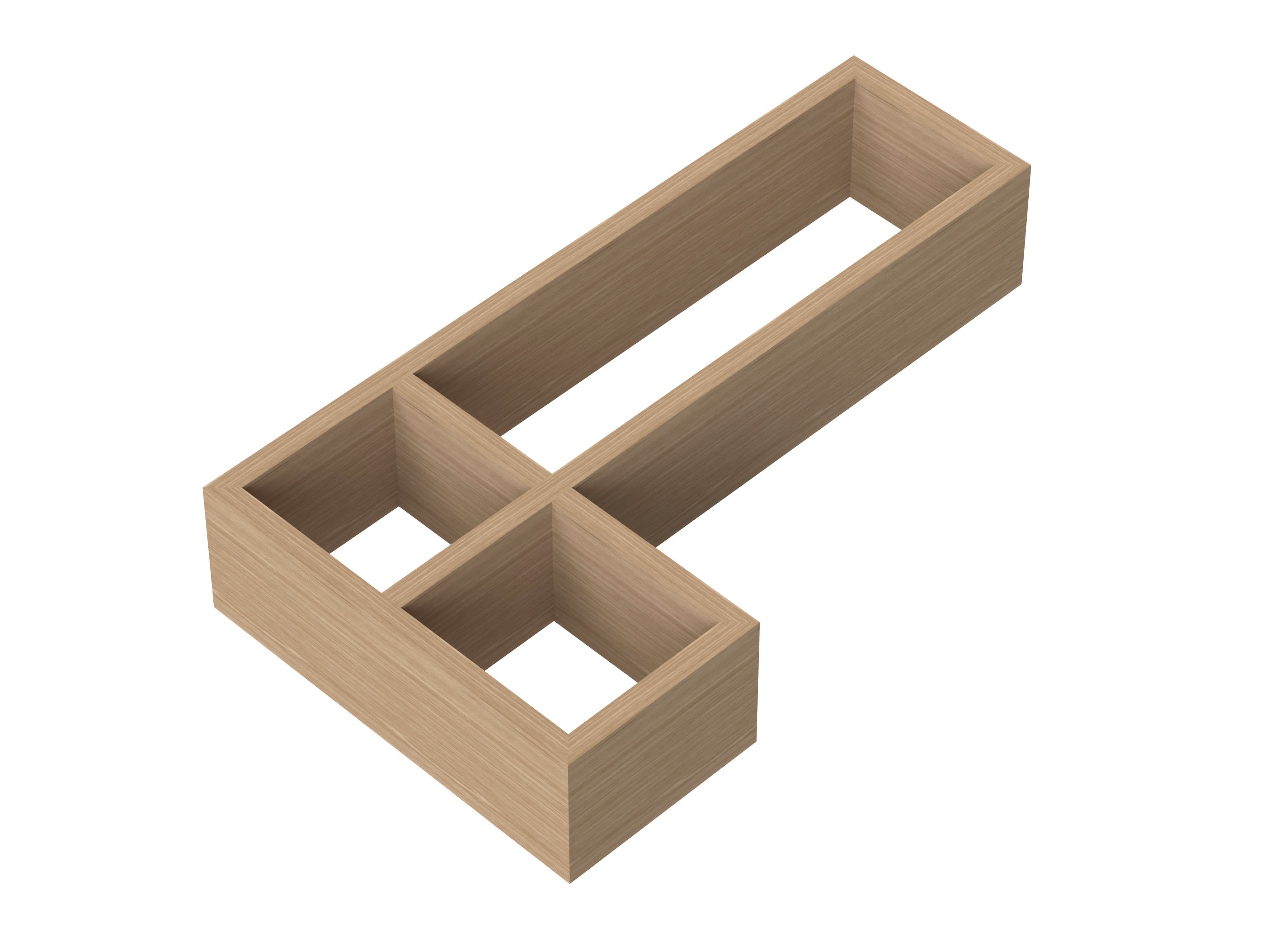 Nuie L-Shaped Drawer Organiser - Bamboo
