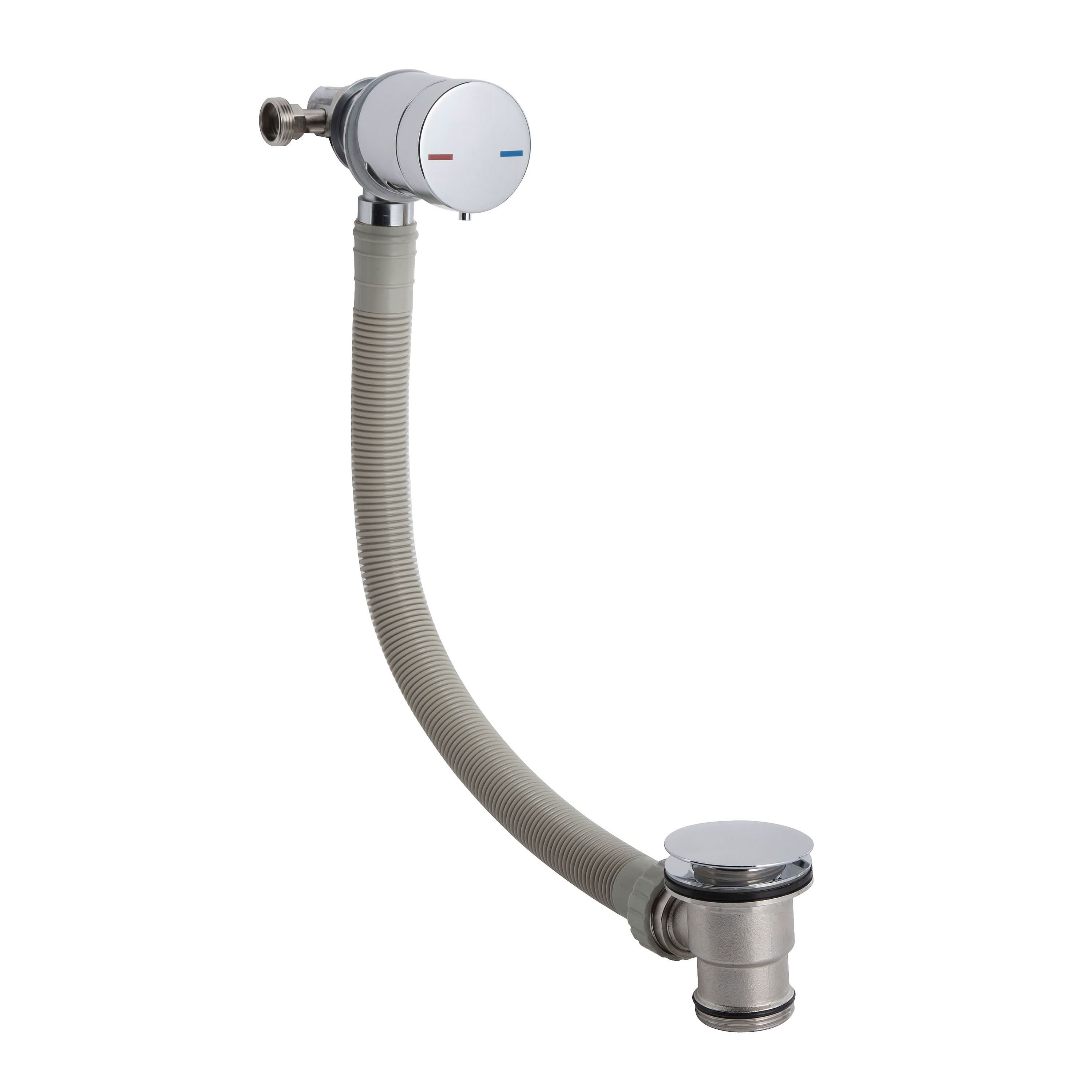 Nuie Freeflow Bath Filler And Waste with Single Lever - Chrome
