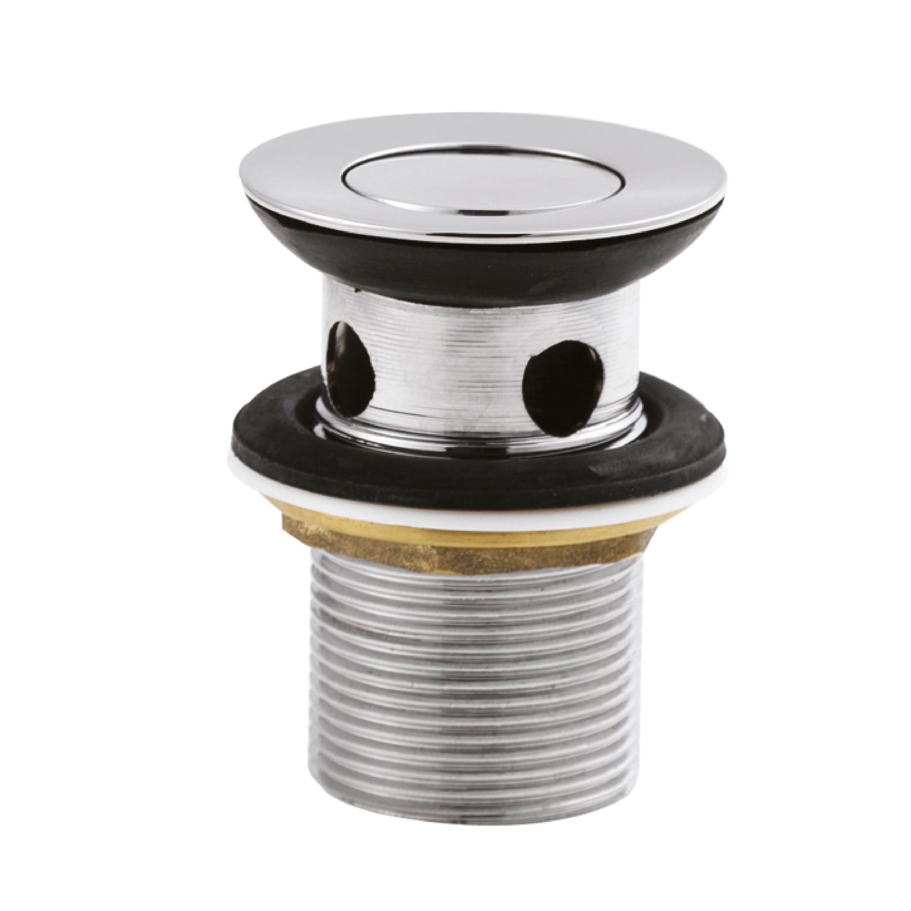 Nuie Stainless Steel Flip Top Slotted Basin Waste - Chrome