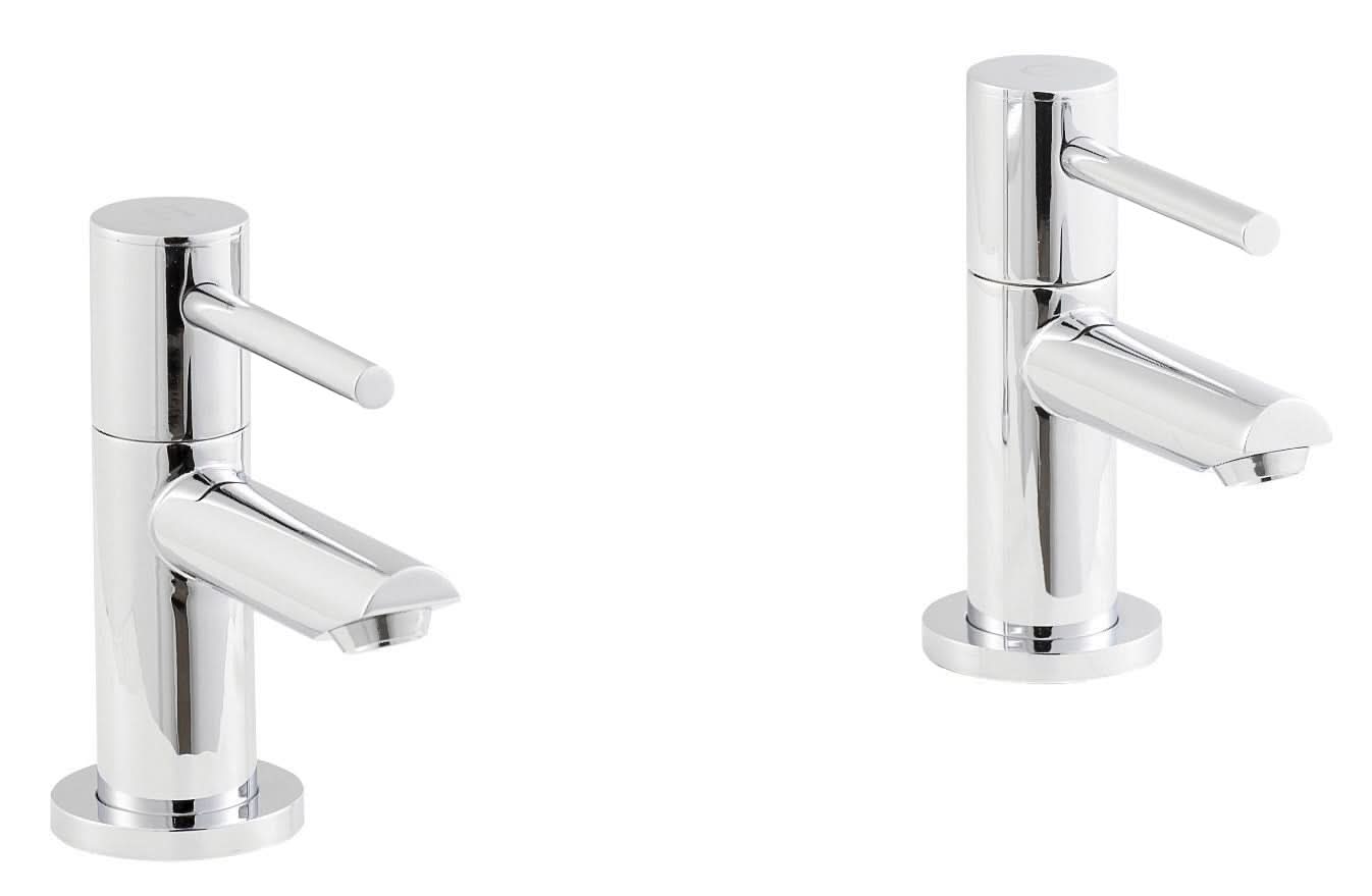 Nuie Series 2 Basin Pillar Taps - Chrome