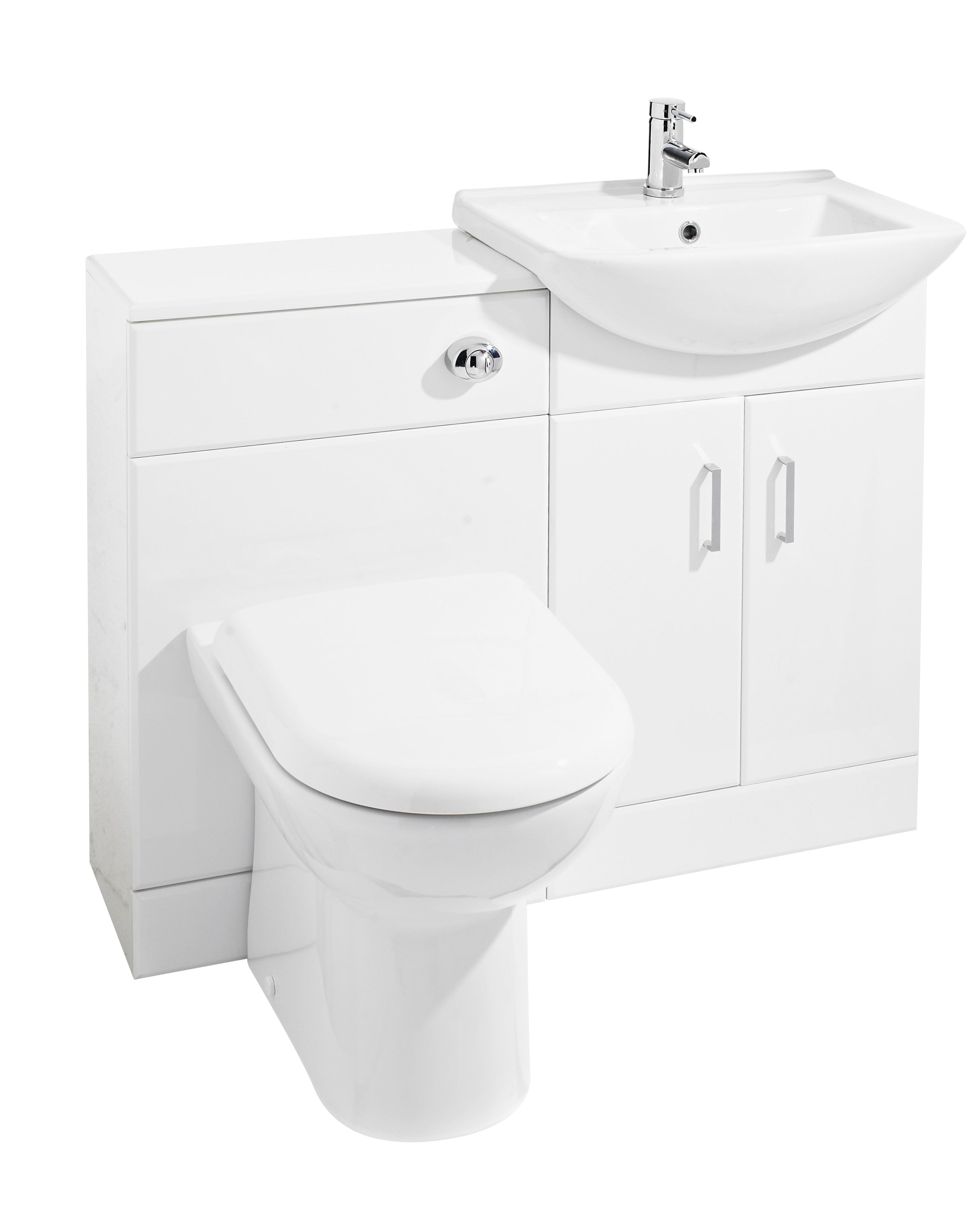 Nuie Saturn Floorstanding Combination Unit 1063mm Wide - Gloss White