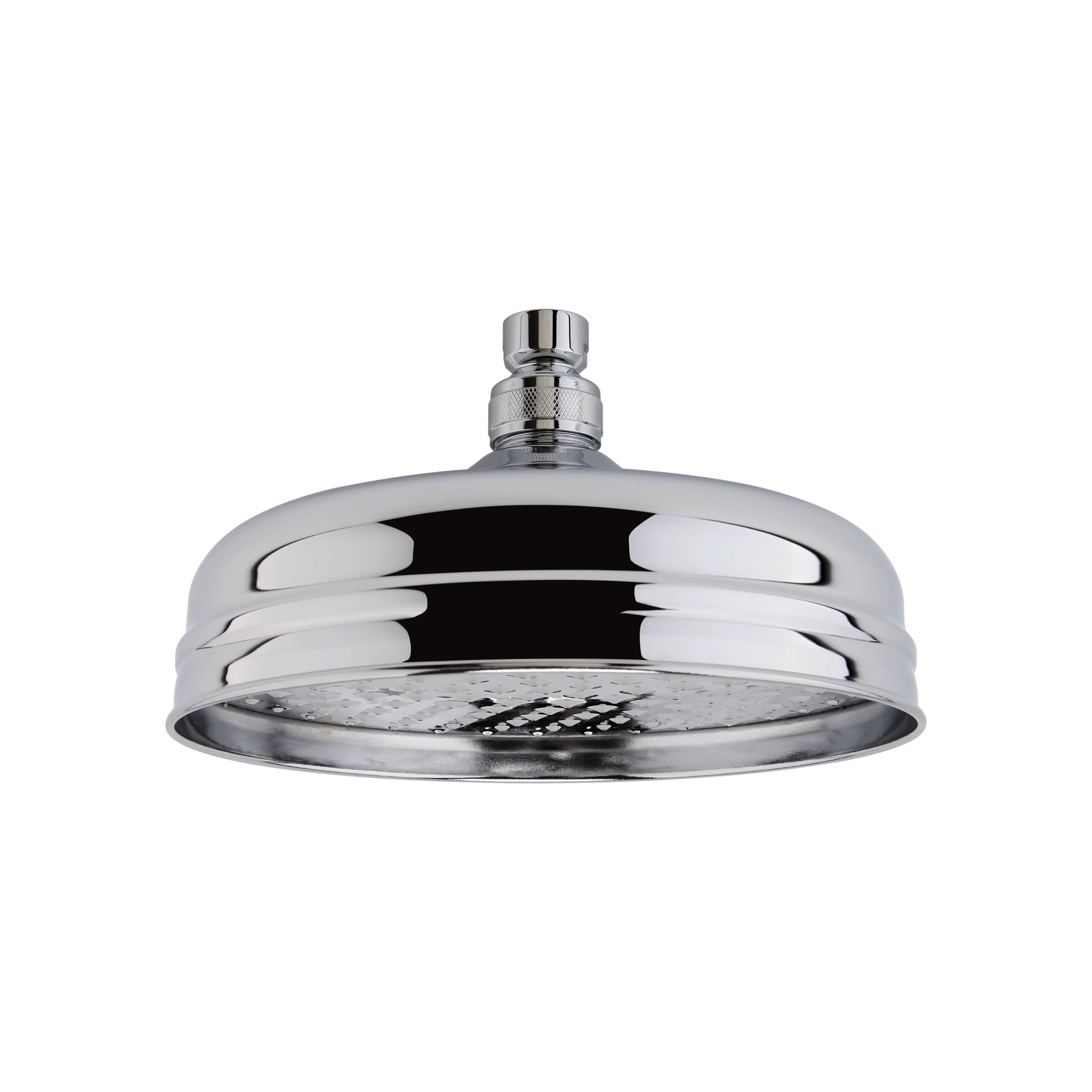Nuie Tec Apron 200mm Diameter Fixed Shower Head - Chrome