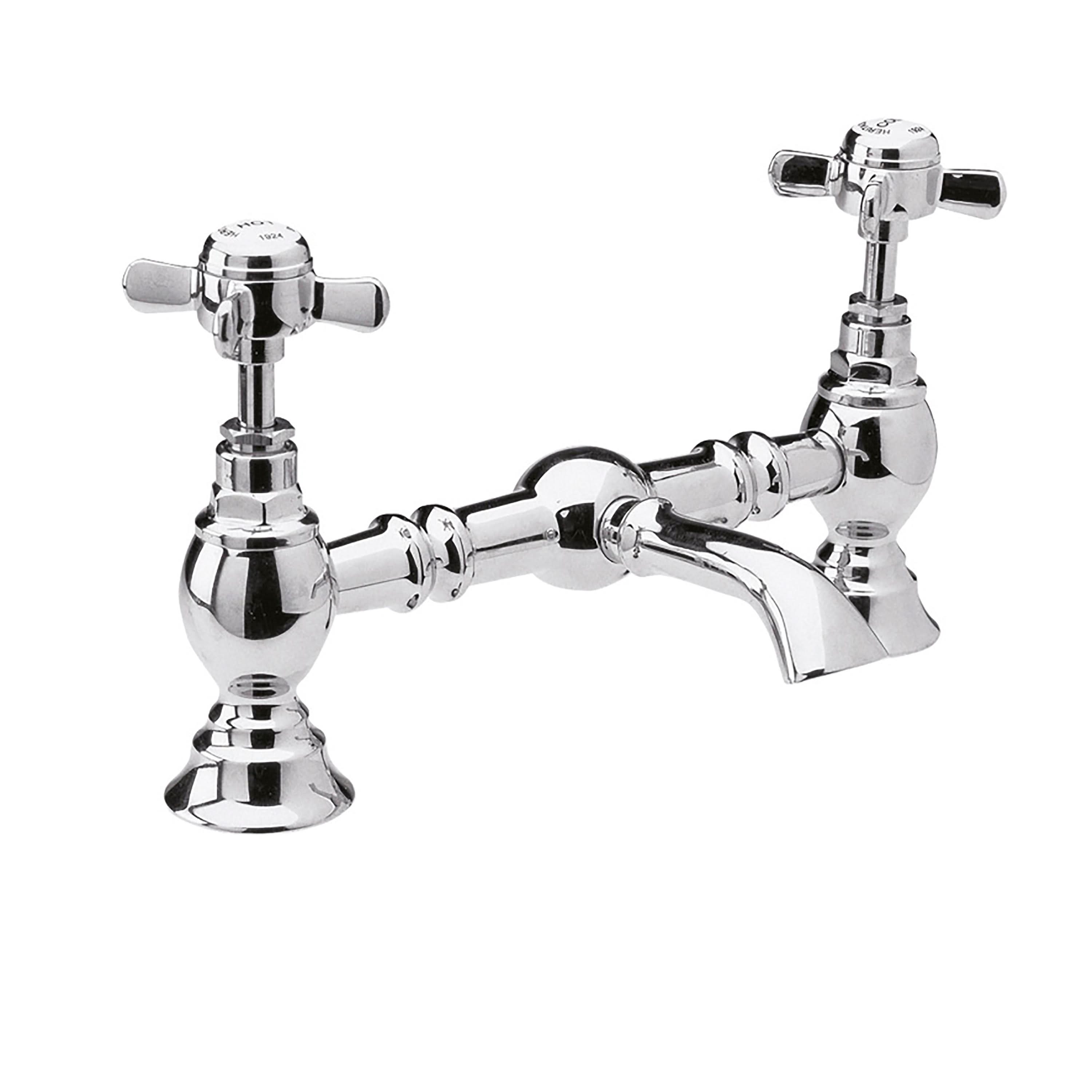 Nuie Beaumont Luxury 2-Hole Basin Mixer Tap - Chrome