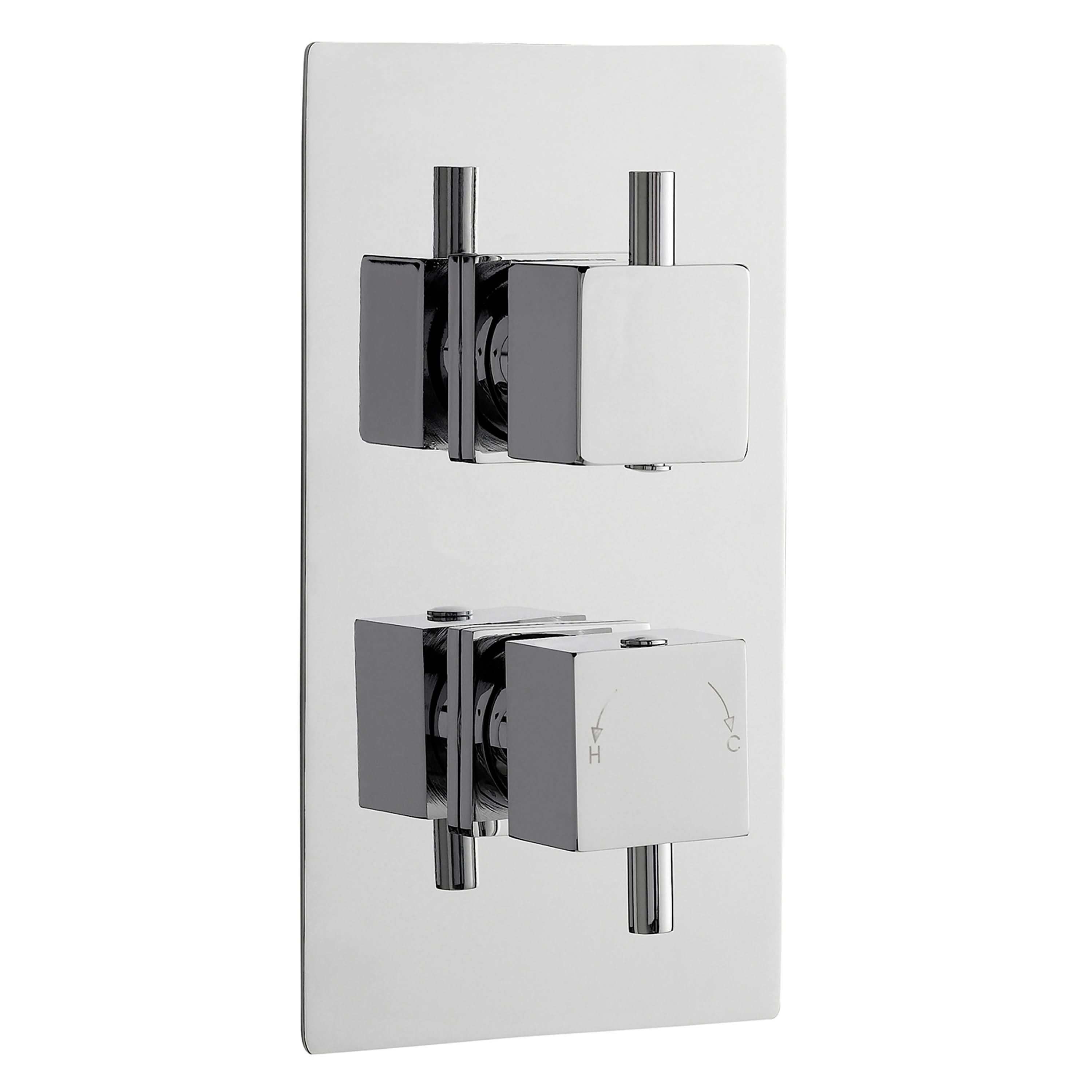 Nuie Series L Dual Handle Concealed Shower Valve - Chrome