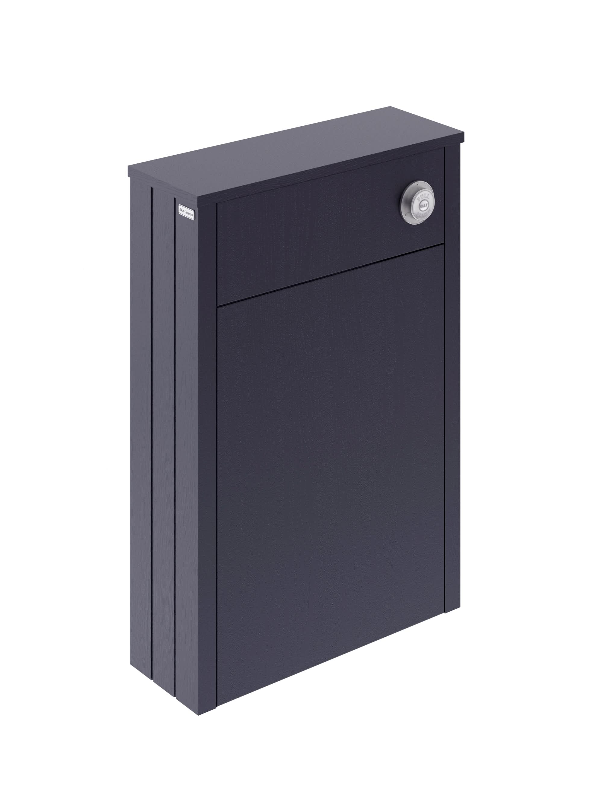 Old London Floor Mounted WC Unit with Textured Woodgrain Finish, Durable for Close Coupled WC Pan and Cistern Bathroom Setups in Premium Twilight Blue, 550mm