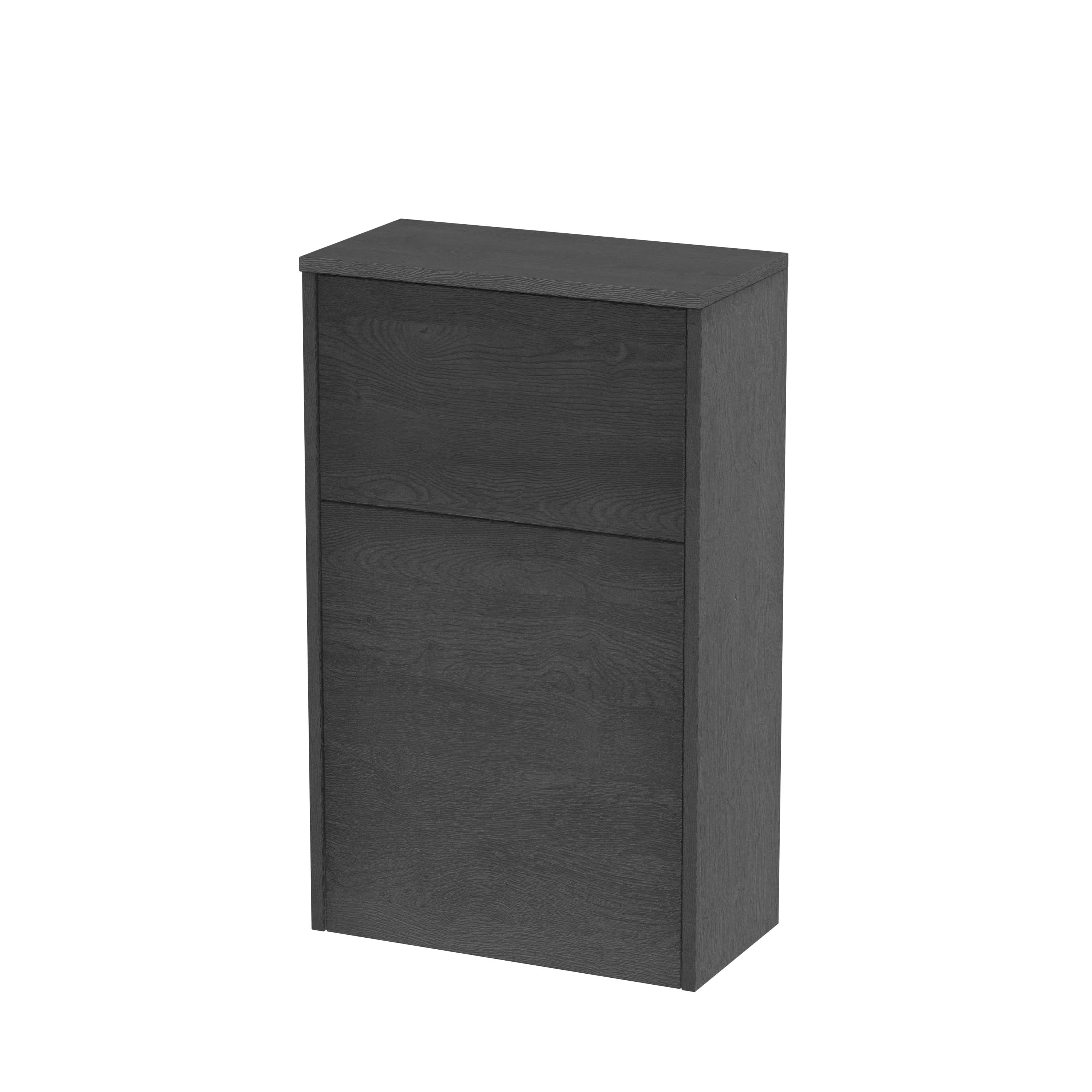 Nuie Juno Floor Standing WC Unit, Durable Compact WC Unit, Modern Bathroom Furniture in Graphite Grey Woodgrain, 500mm