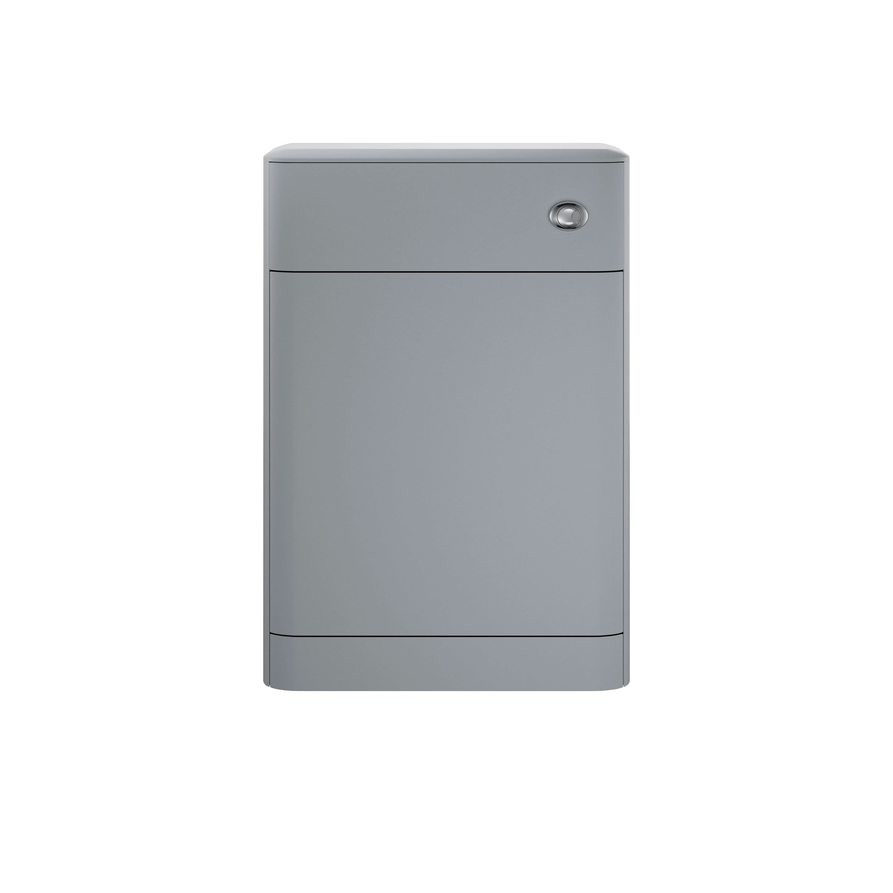Hudson Reed Sarenna Floor Standing Back to Wall WC Unit, Compact Bathroom Vanity and WC Unit in Dove Grey Matt Finish, 550mm