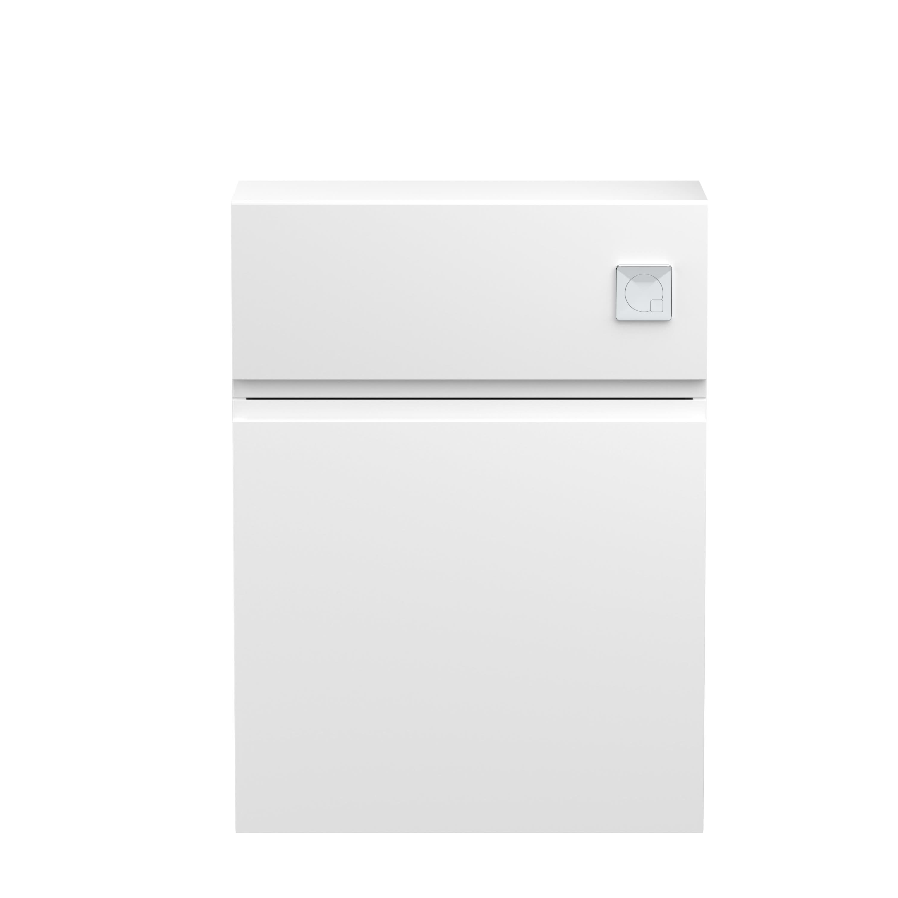 Hudson Reed Urban Floor Standing Back to Wall WC Unit, Durable Compact Bathroom Vanity and WC Unit in Satin White, 500mm