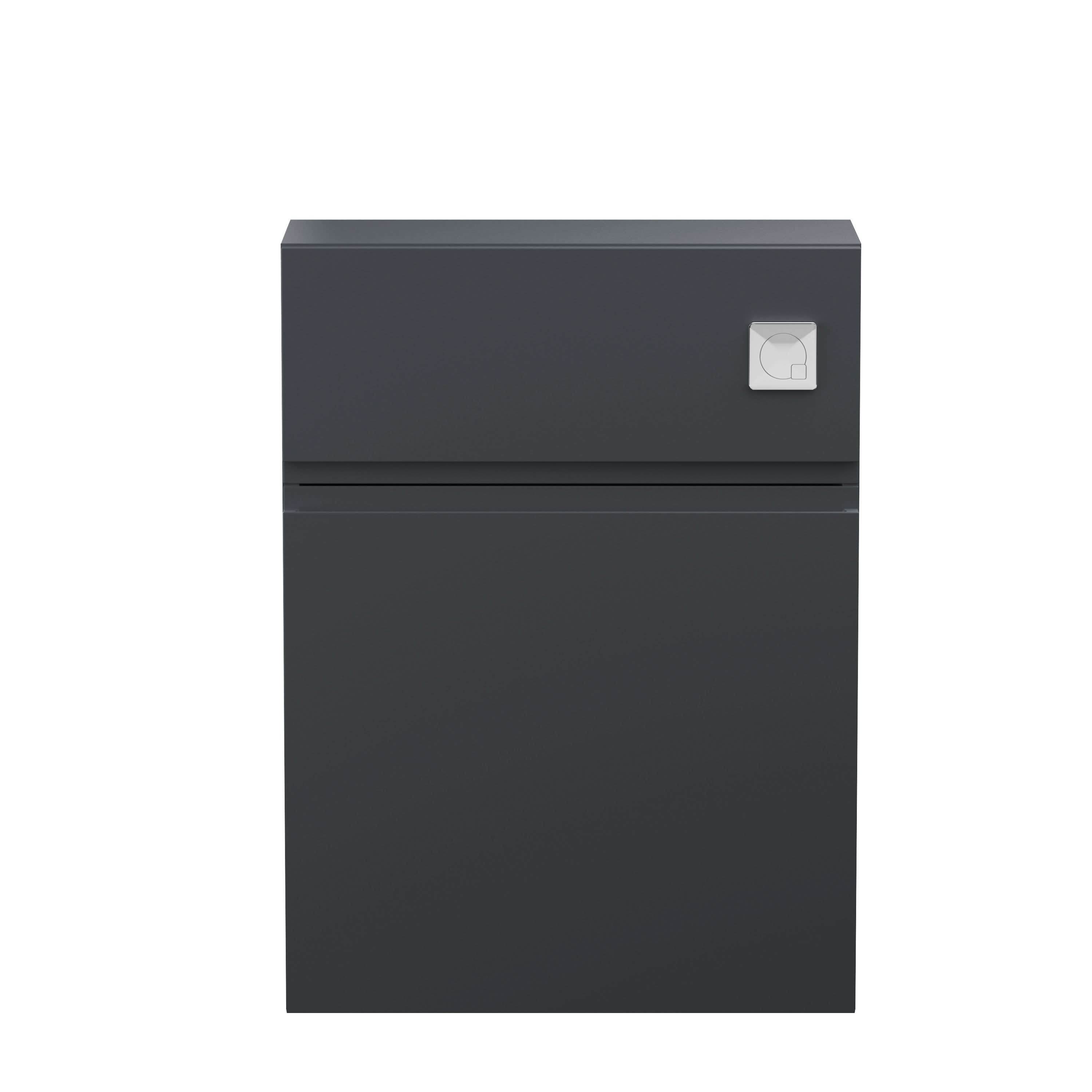 Hudson Reed Urban Floor Standing Back to Wall WC Unit, Durable Compact Bathroom Vanity and WC Unit in Soft Black, 500mm