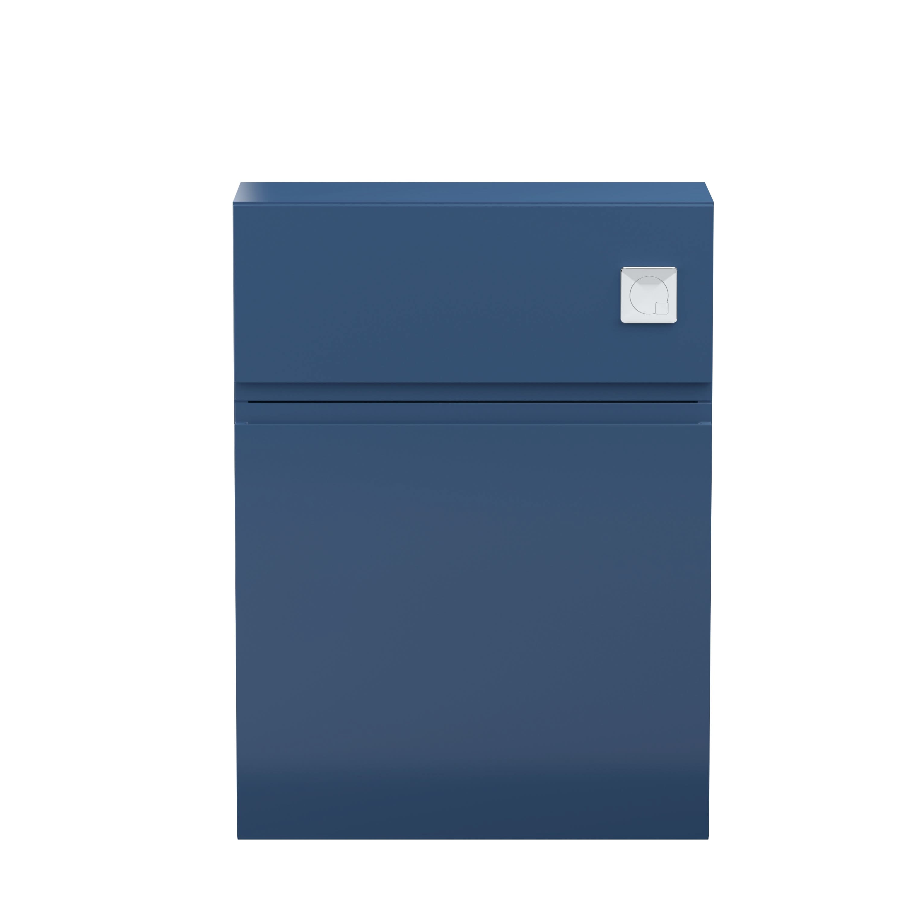 Hudson Reed Urban Floor Standing Back to Wall WC Unit, Durable Compact Bathroom Vanity and WC Unit in Satin Blue, 500mm