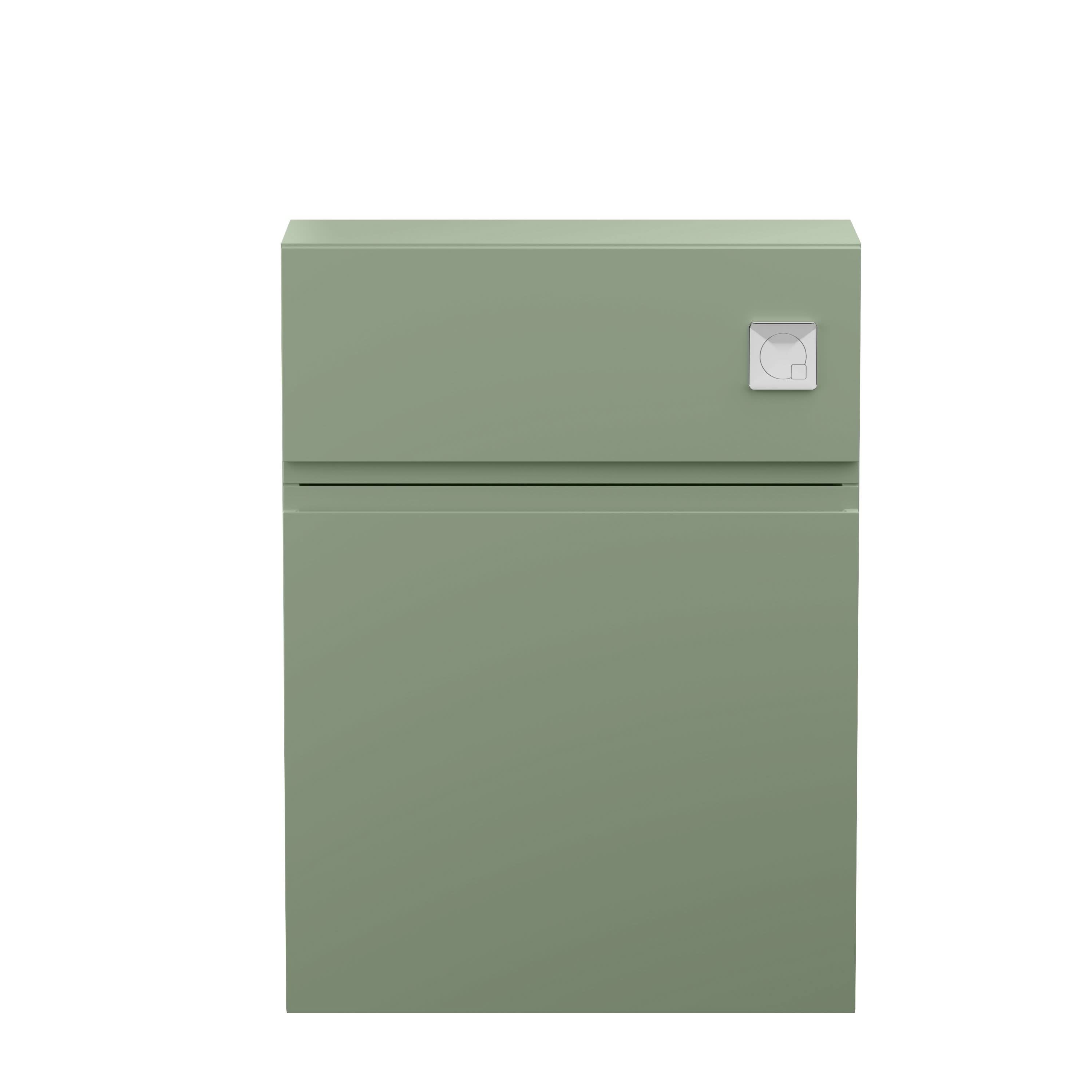 Hudson Reed Urban Floor Standing Back to Wall WC Unit, Durable Compact Bathroom Vanity and WC Unit in Satin Green, 500mm