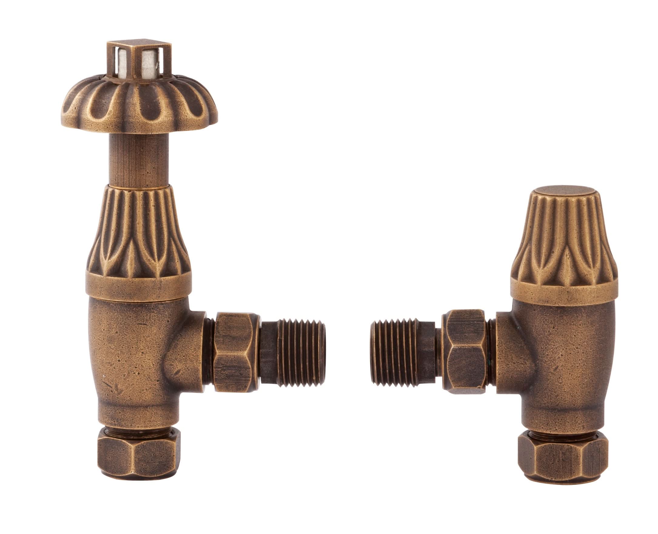 The Old London Thermostatic Radiator Valve Pack in Antique Brass brings classic style and reliable temperature control to your heating system. Designed to complement traditional interiors, these valves offer both function and character. The thermostatic c