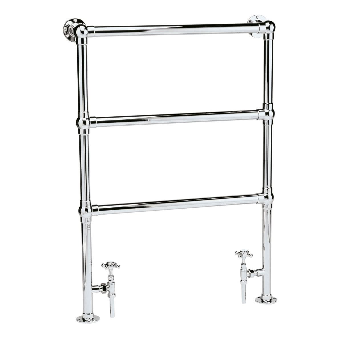 Old London Heated Towel Rails Countess, Stylish Heated Towel Rail, Traditional Radiator, Chrome, 966 x 676mm