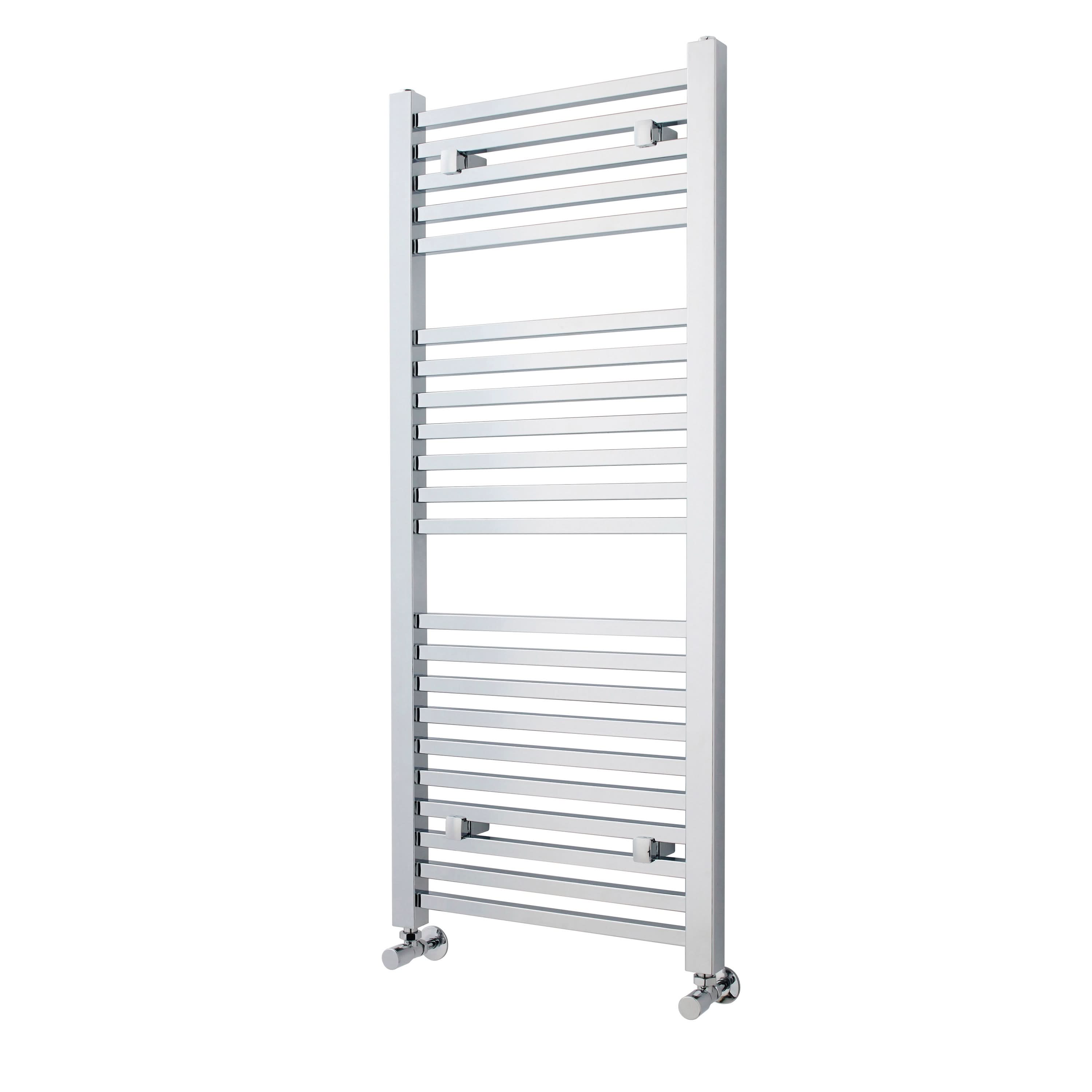 Nuie Straight Heated Towel Rail - 1200mm x 500mm - Chrome