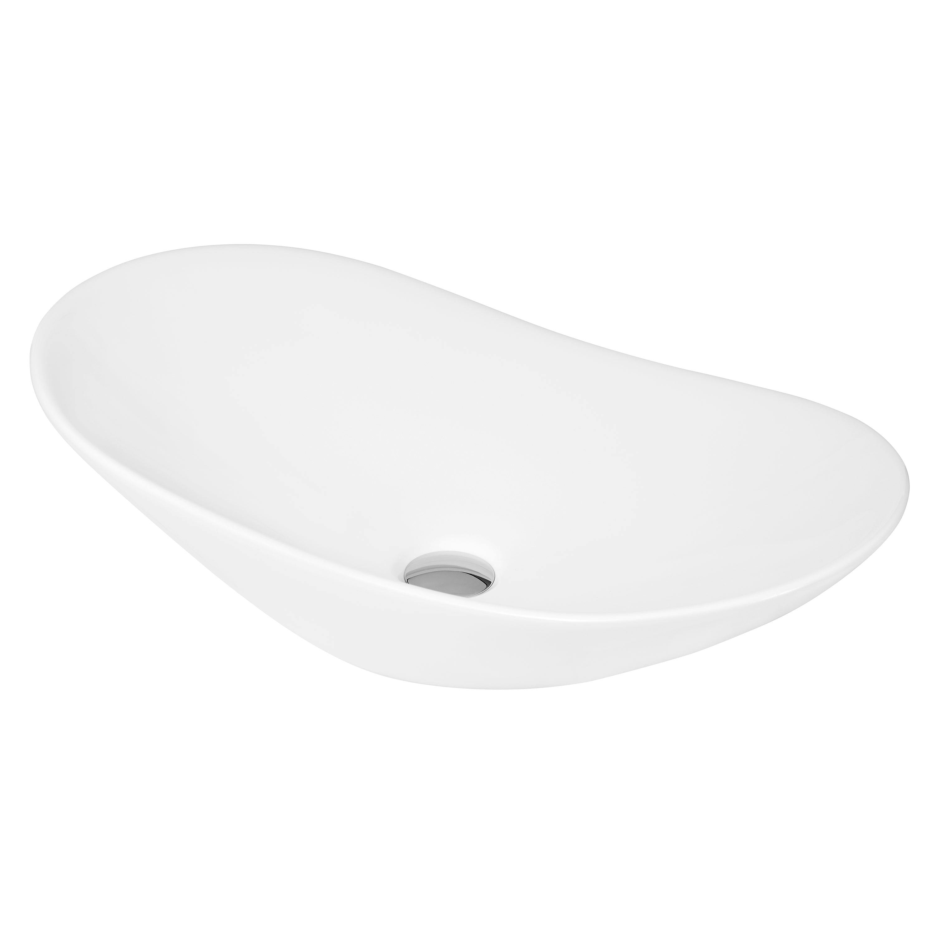 Nuie 615mm Sit-On Countertop Basin - No TH - White