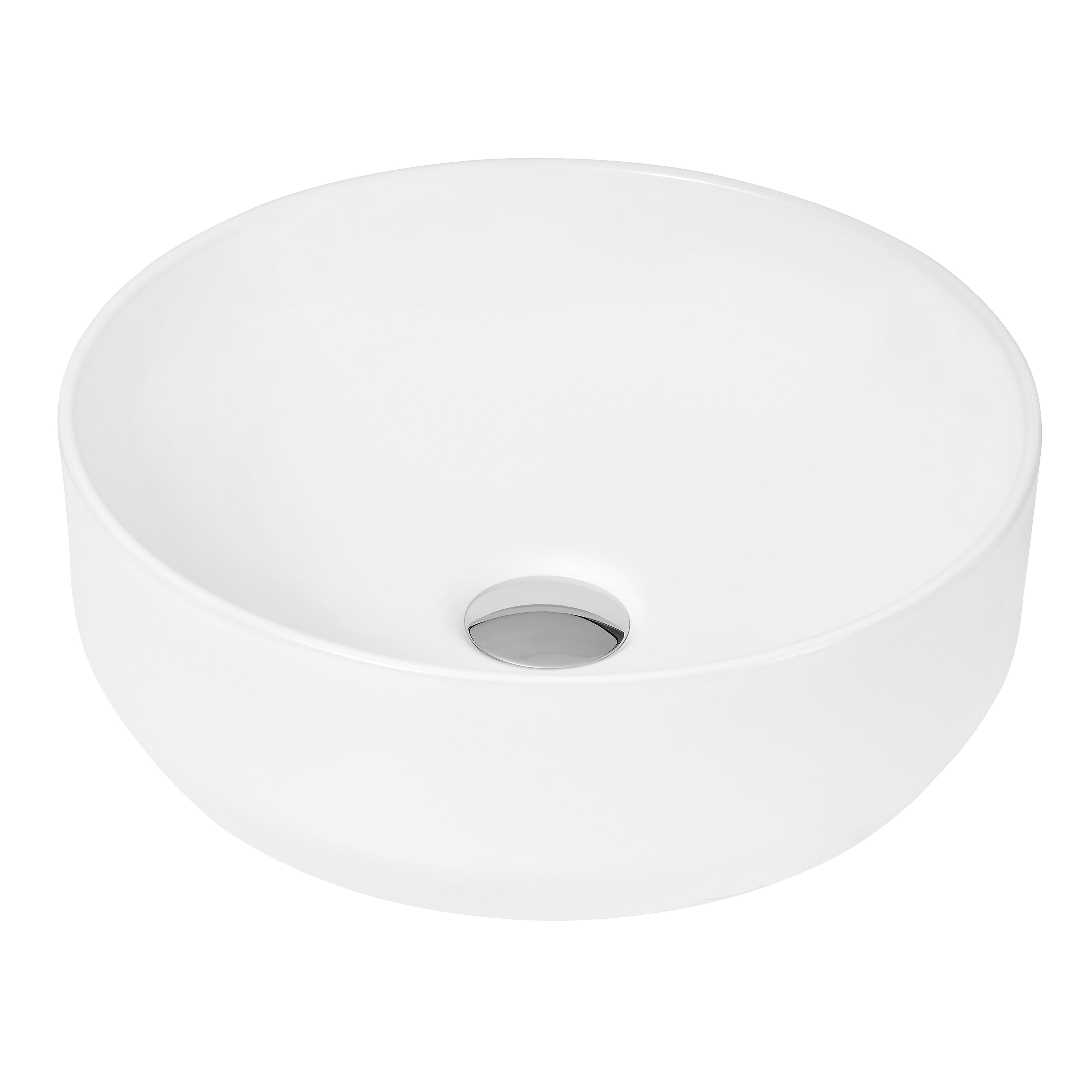 Nuie 350mm Sit-On Countertop Basin - 0 TH - White