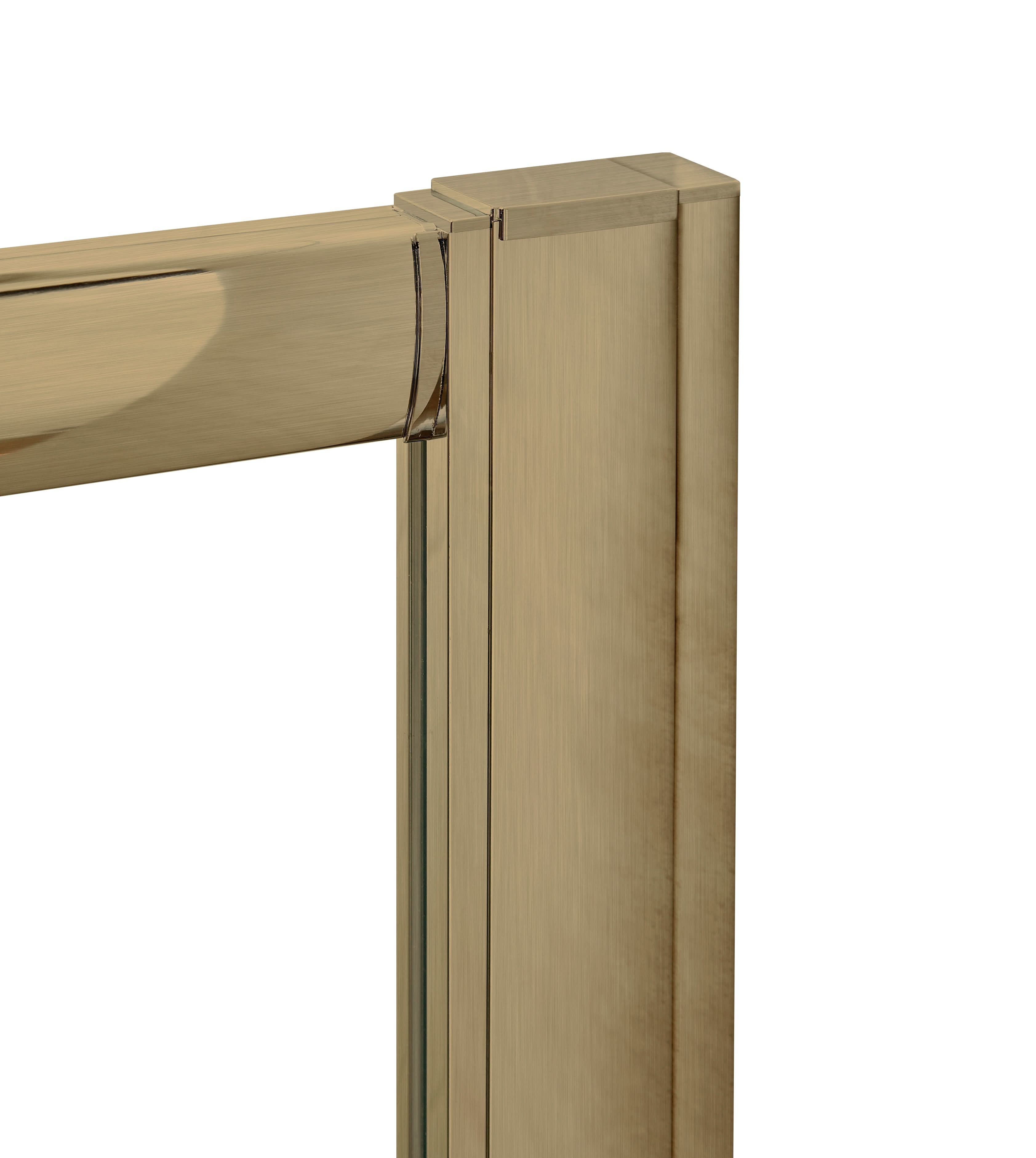 Nuie Pacific Shower Enclosures Profile Extension Kit, Modern Aluminium Bathroom Accessory in Brushed Brass, 1850mm