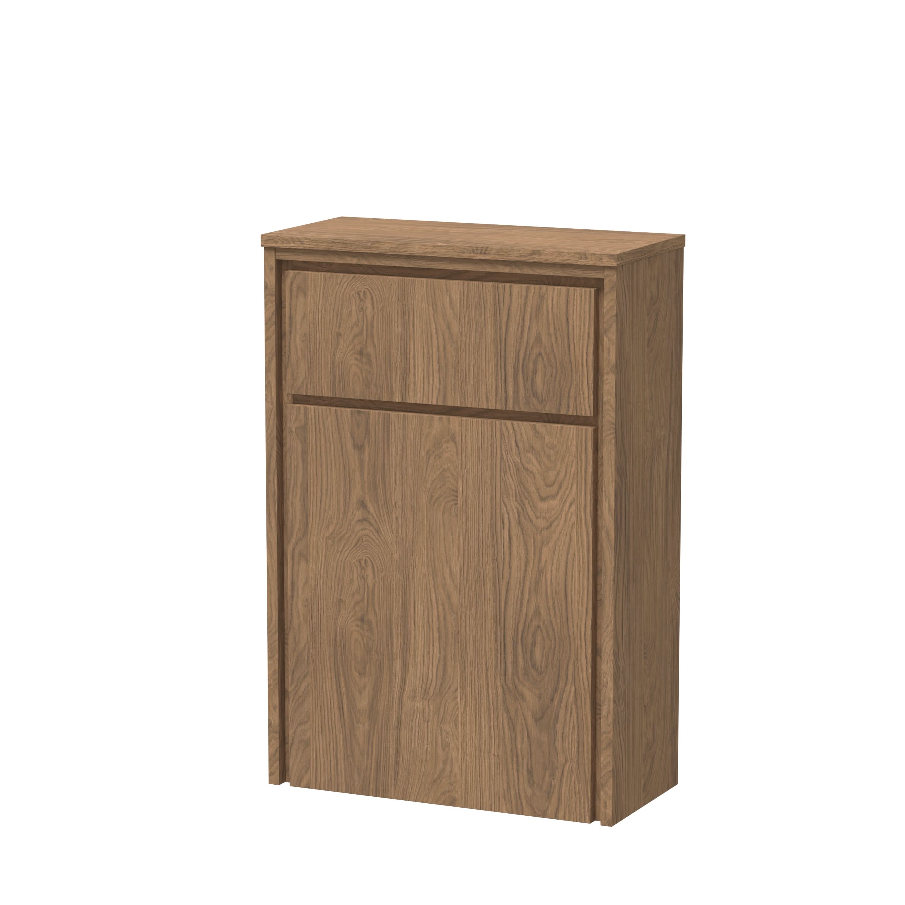 Hudson Reed Lille Floor Standing WC Unit, Modern Bathroom Furniture in Antique Oak Finish, 550mm (255 Deep)