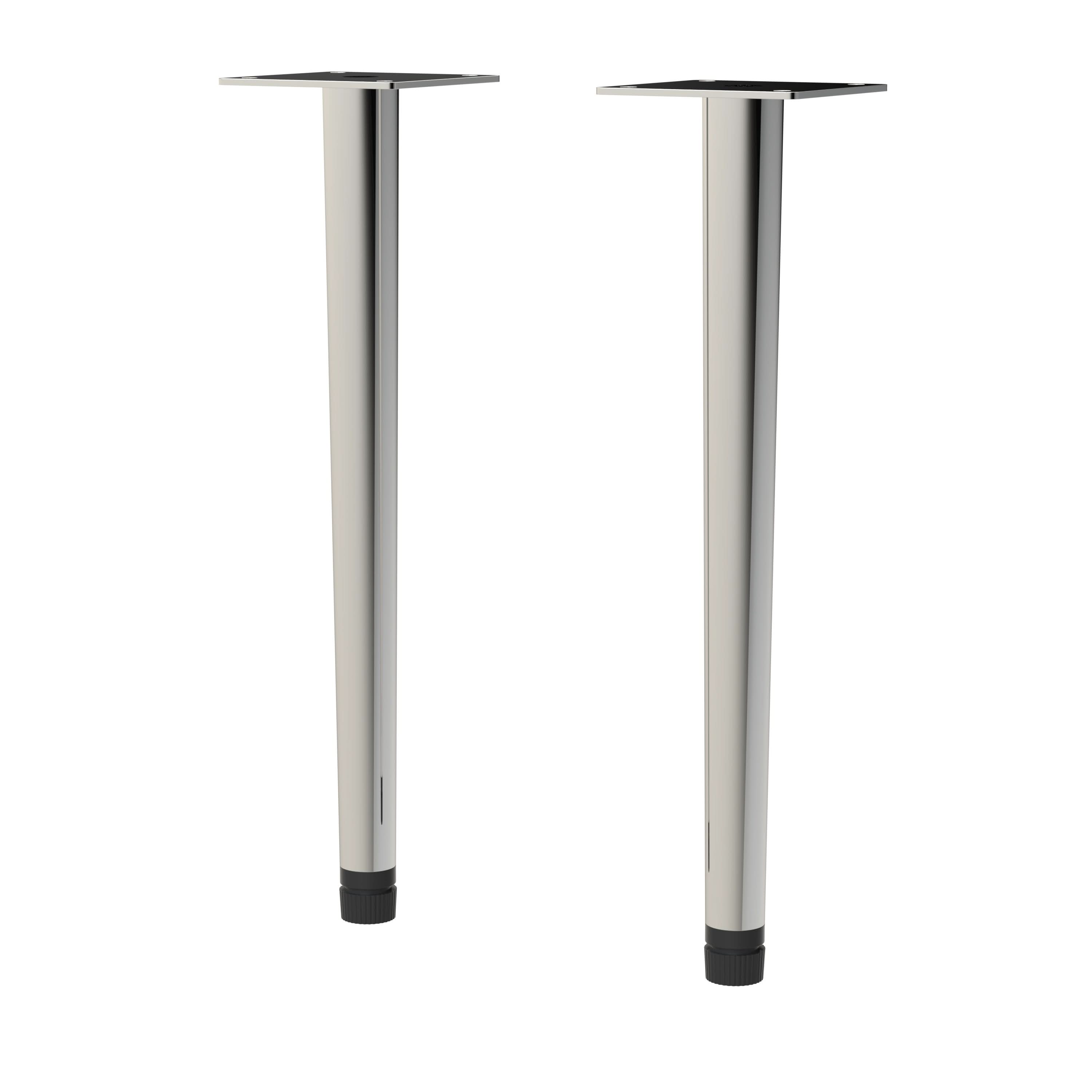 Nuie Wall Hung Vanity Decorative Leg Set, Furniture Legs Pair for Bathroom Furniture & Accessories in Chrome Finish, 260mm
