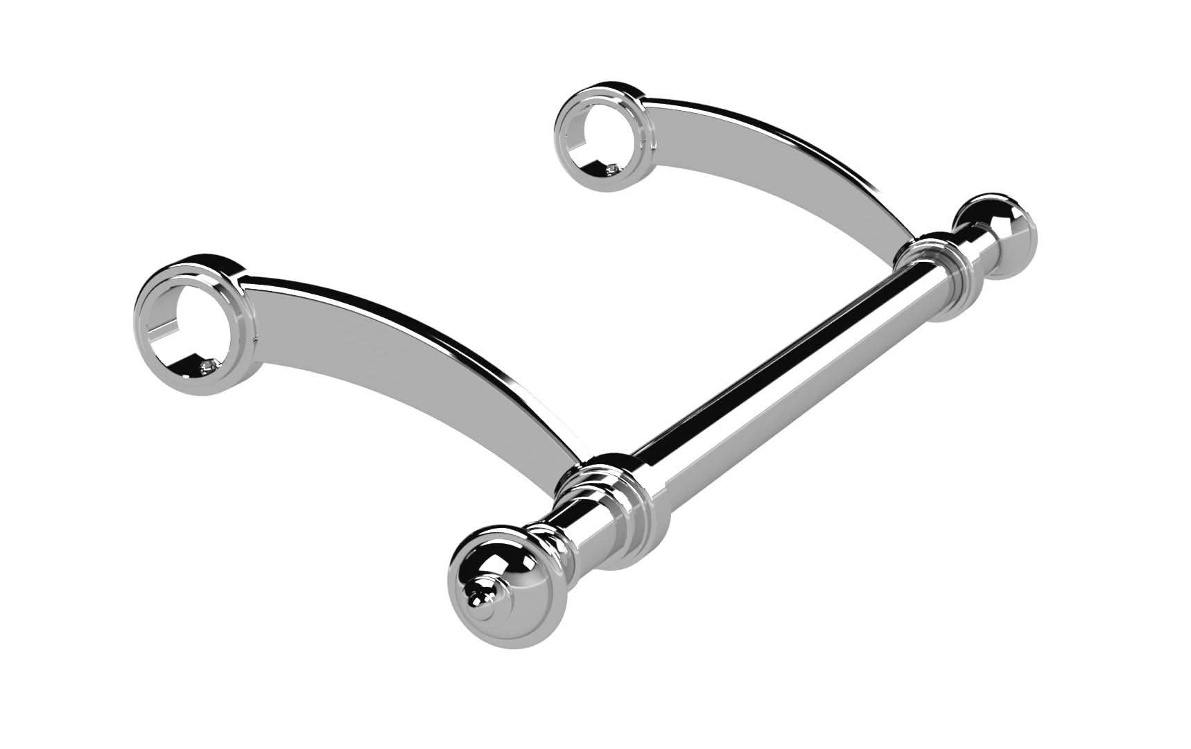 Old London Richmond Chrome Towel Rail, Traditional Bathroom Towel Holder for Basin Stands, Premium Stainless Steel Bathroom Accessory