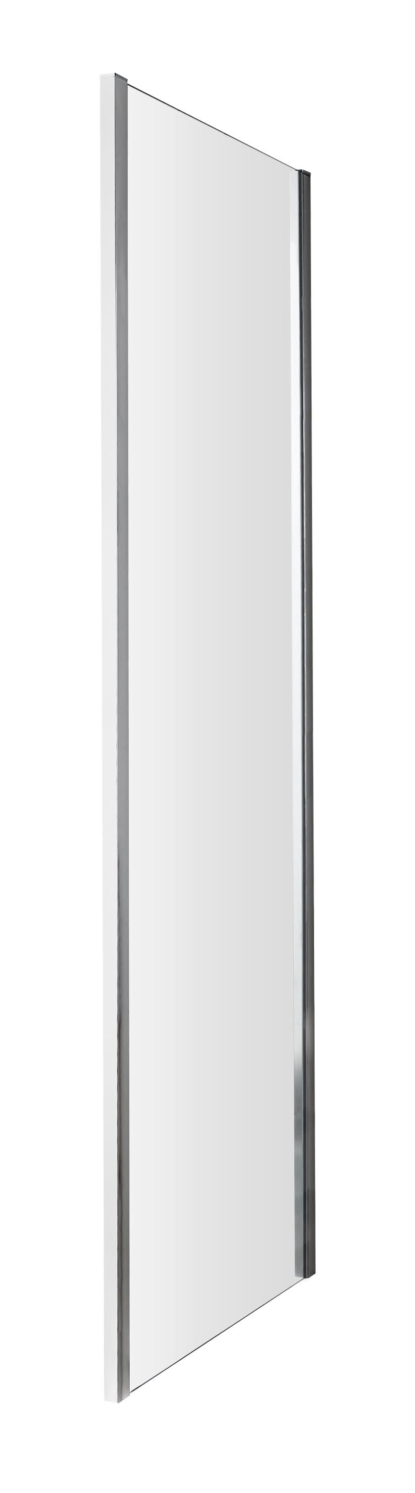Hudson Reed Ella Side Panel, Durable Fixed Toughened Glass Shower Screen for Enclosures in Chrome Finish, 1850 x 900mm