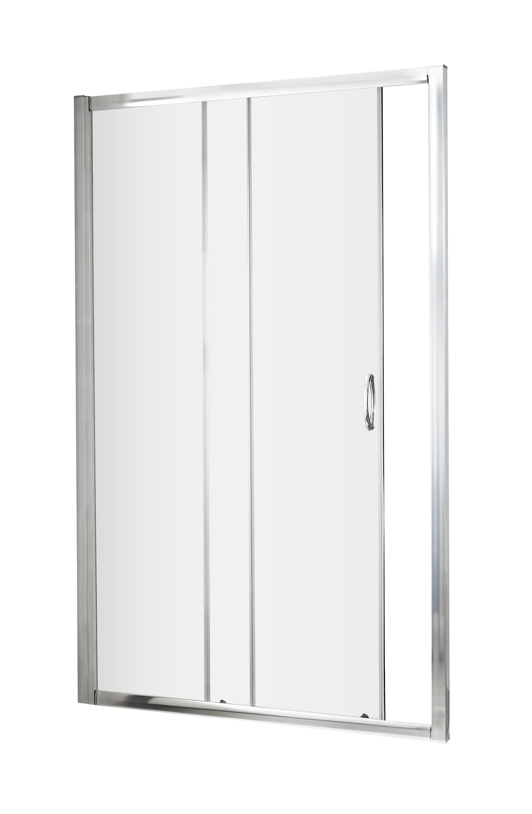 Hudson Reed Ella Pivot Shower Door, Frame Glass Bathroom Shower Enclosure with Toughened Safety Glass in Chrome, 1850 x 1000mm